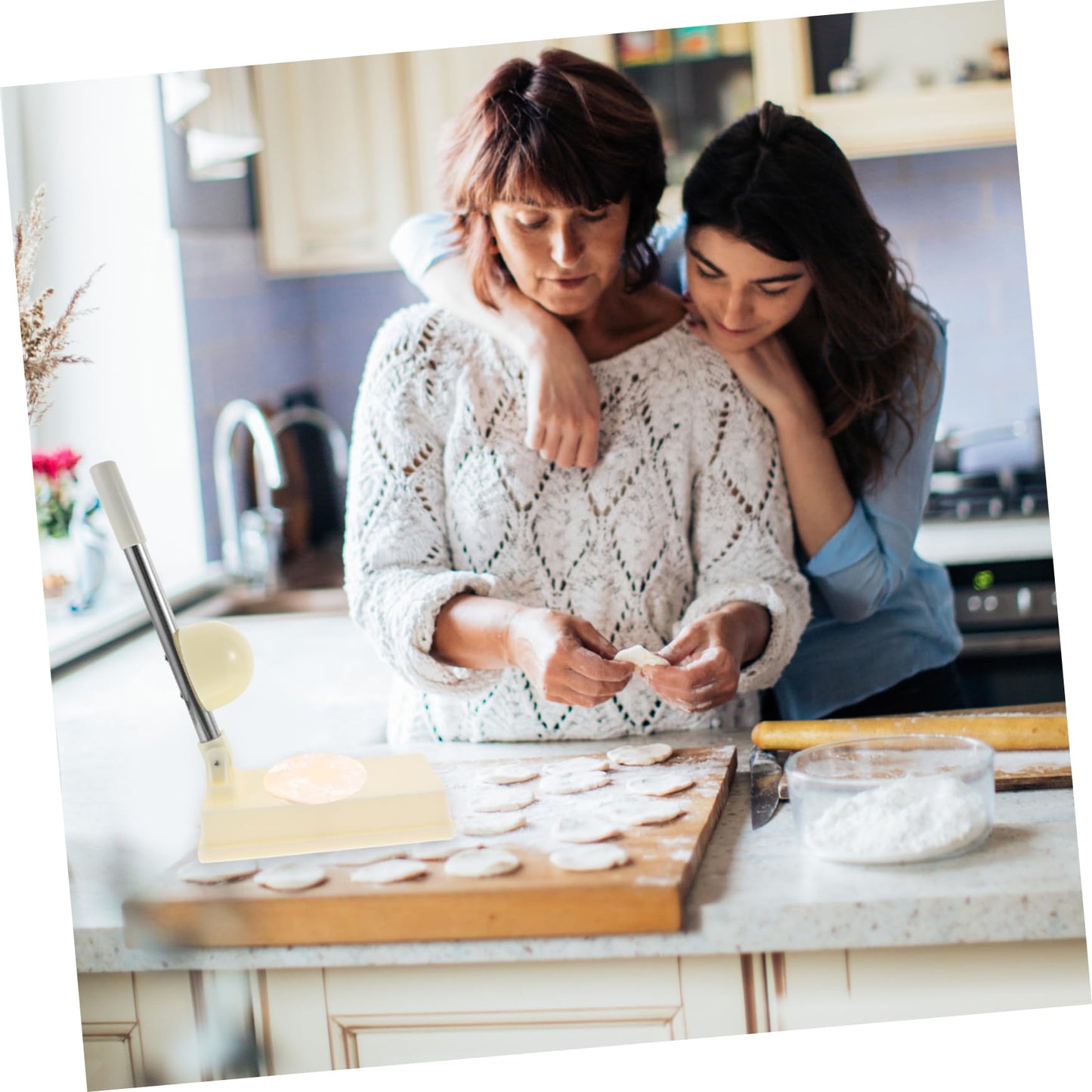 BIUDECO Practical Dumpling Wrapper Press Mold Dumpling Skin Presser Dough Press Kitchen Supplies