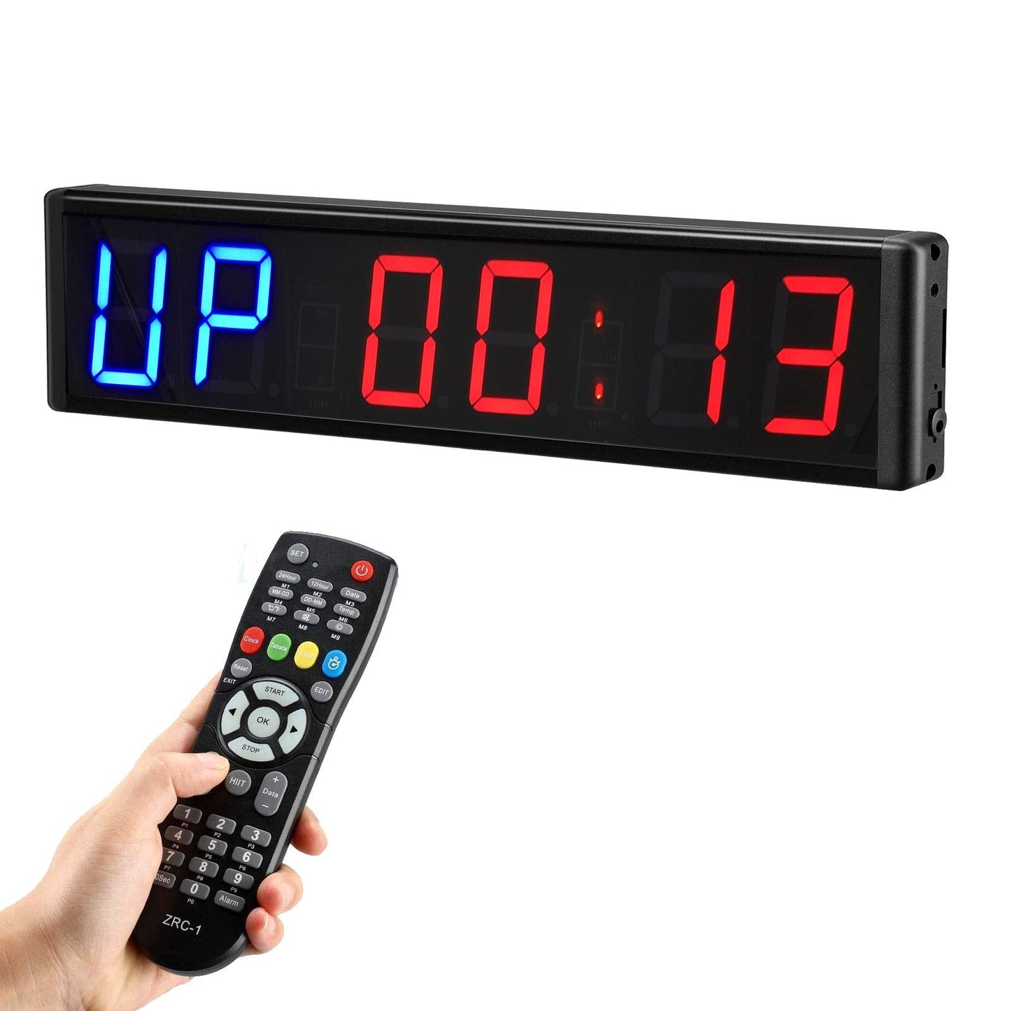 Ledbrigym Gym Timer 3 Inch Big Clock Fitness Home Tabata Boxing Count Down and Up with Remote