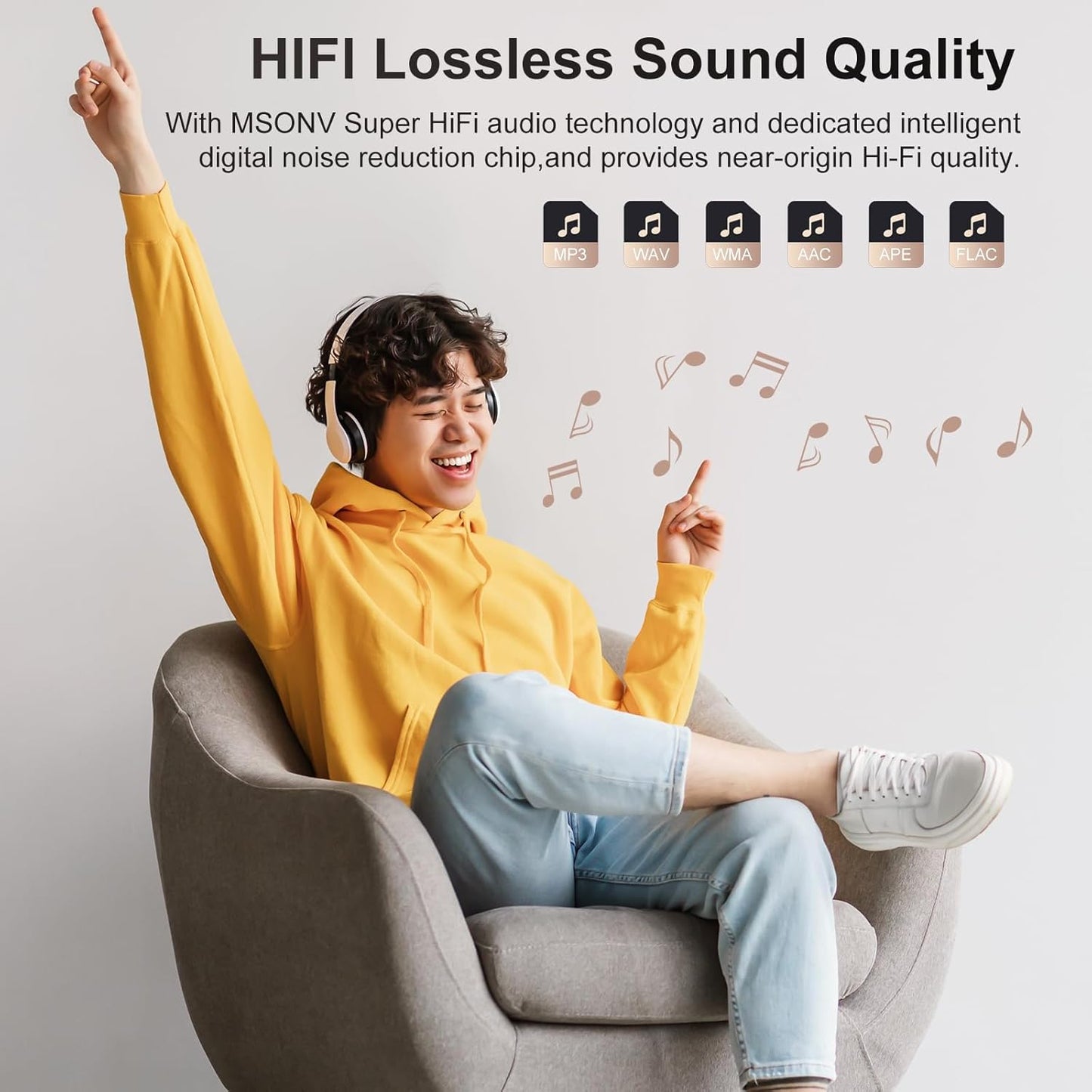 MECHEN 128GB MP3 D53 MP3 2.4" MP3 512GB Player with Bluetooth - Portable Touch Screen Music Player with HiFi Speaker