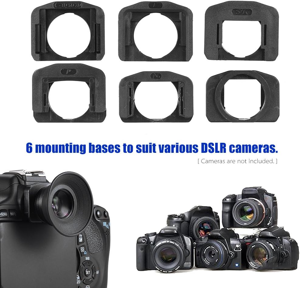 1.51X 2 Viewfinder Eyepiece Magnifier Eyepiece Eyecup Short Sighted Viewfinder Helper for DSLR Cameras, Anti Fog