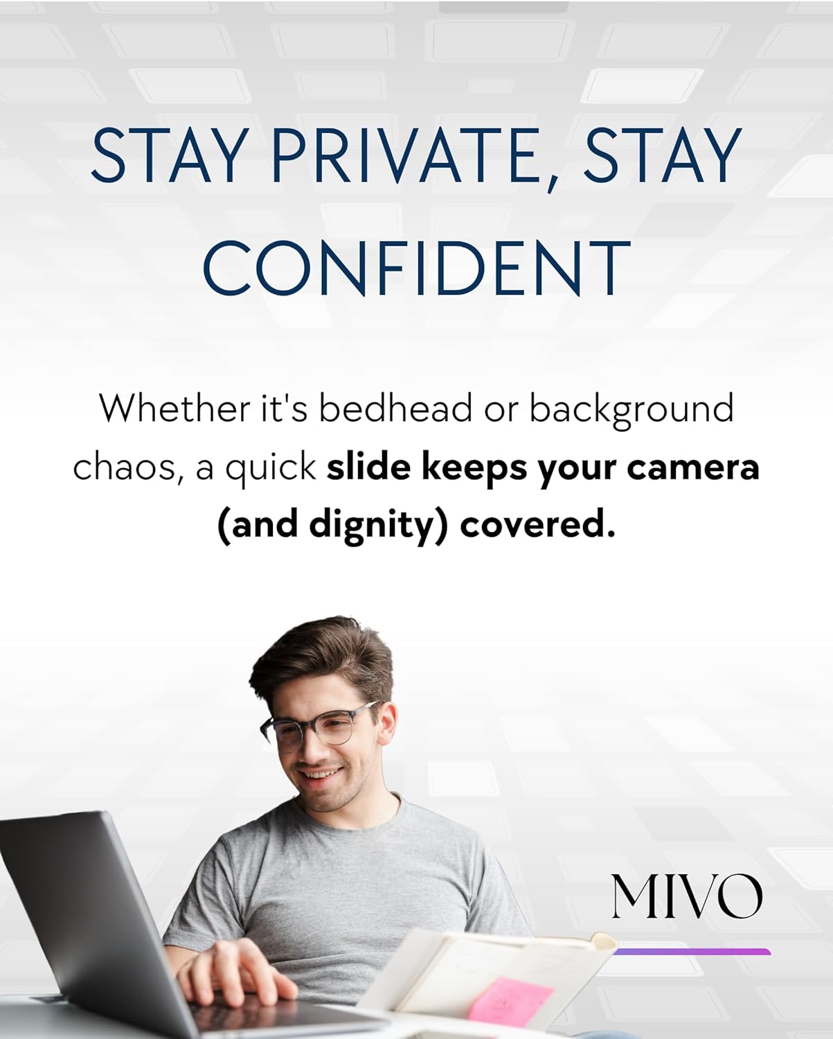 Mivo [5-Pack], 8/7/6 Webcam Cover Slide Ultra-Thin Web Camera Cover for Macbook Pro, iMac, Laptop, PC, iPad Pro, iPhone