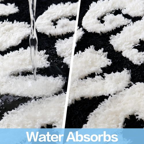 Get Naked Bath Mat - Ultra Soft Non-Slip Bathroom Rug | Funny Decor for Any Bathroom (Black)