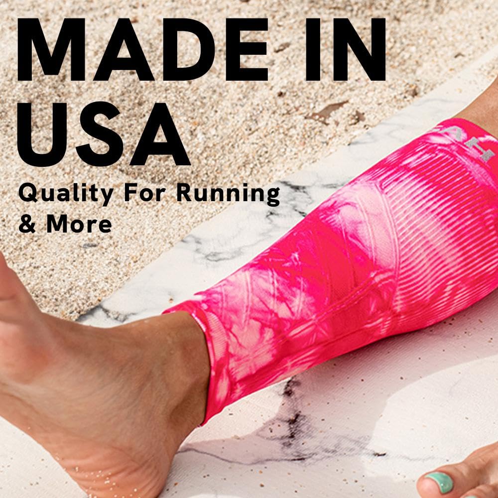 Zensah Running Leg Compression Sleeves - Shin Splint, Calf Compression Sleeve Men and Women (White, Small/Medium)