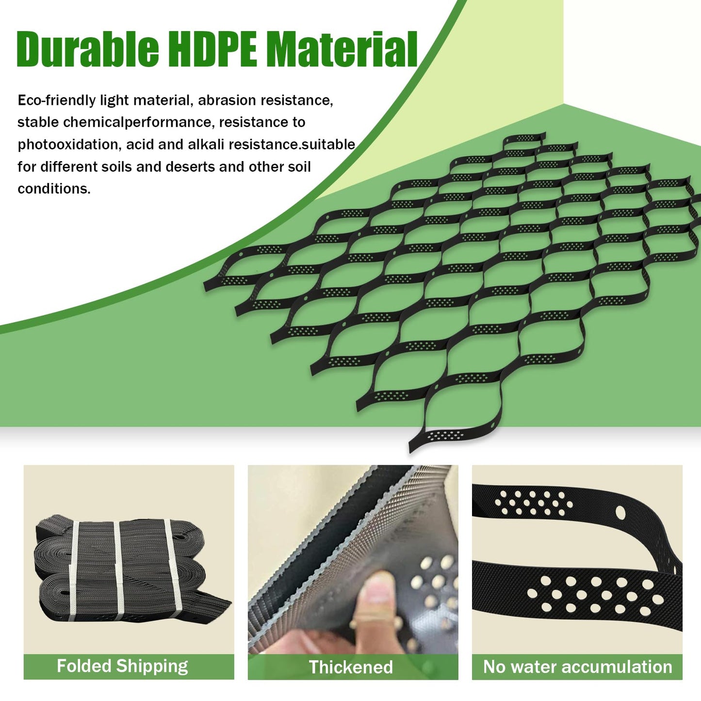2" Thick Gravel Ground Grid 16.5ft x 33ft - Geo Grid Driveway Stabilization Grids, Gravel Retainer Grid 1885 LBS Per Sq ft, Geocell Geogrid for Walkway Driving RV Parking Slopes and Garden