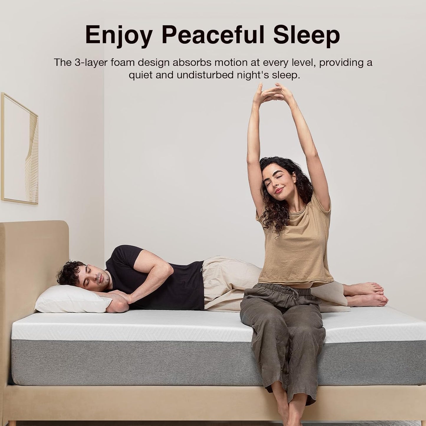 Novilla King Mattress - 10 Inch Gel Memory Foam for Cool Sleep & Pressure Relief | Medium Plush Comfort