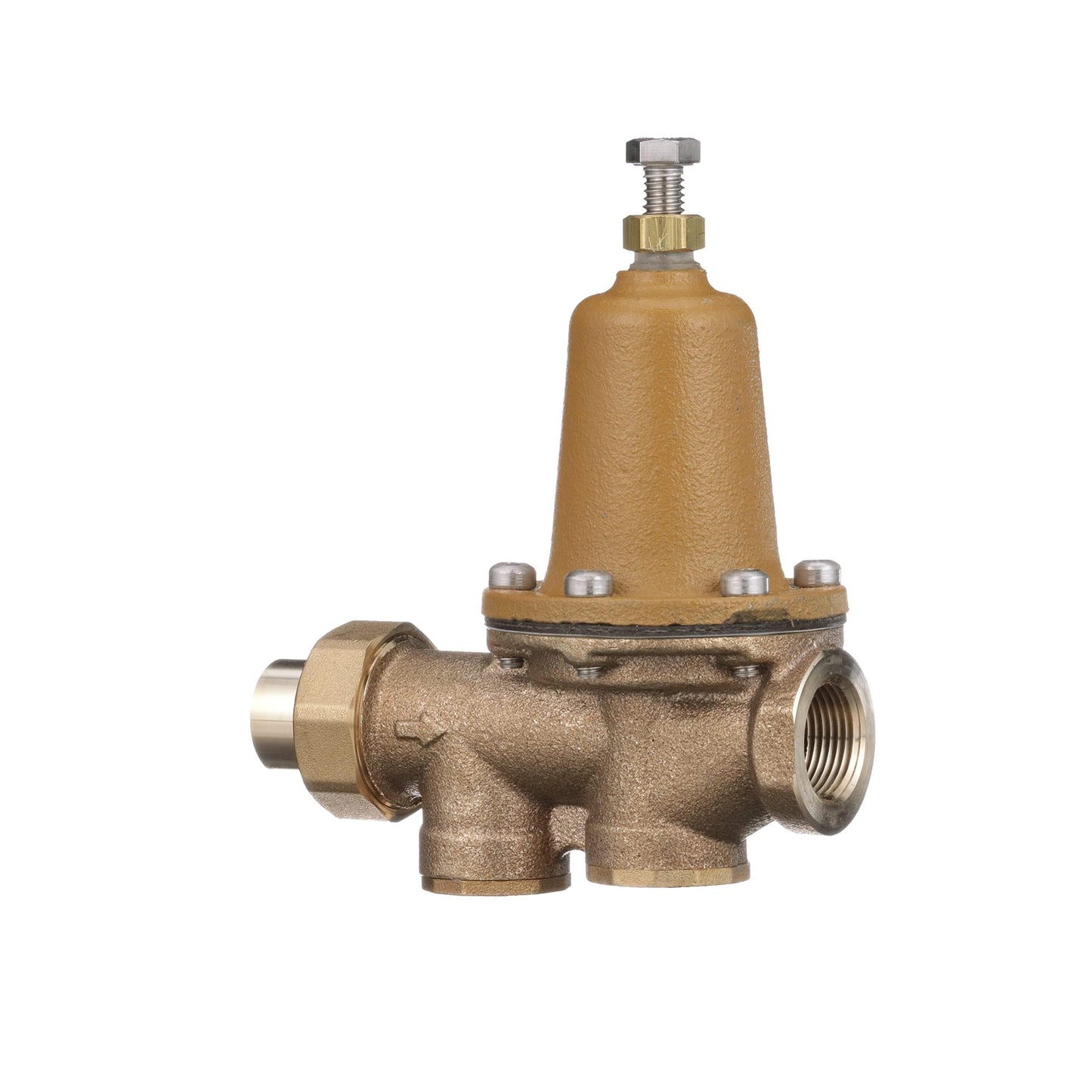 Watts LF25AUB-Z3 Series 3/4" Lead-Free Cast Copper Silicon Alloy Water Pressure Reducing Valve, Solder Union Outlet x NPT Female Outlet, Polymer Seat, Adjustable Pressure 25 to 75 psi, Maximum 300 psi