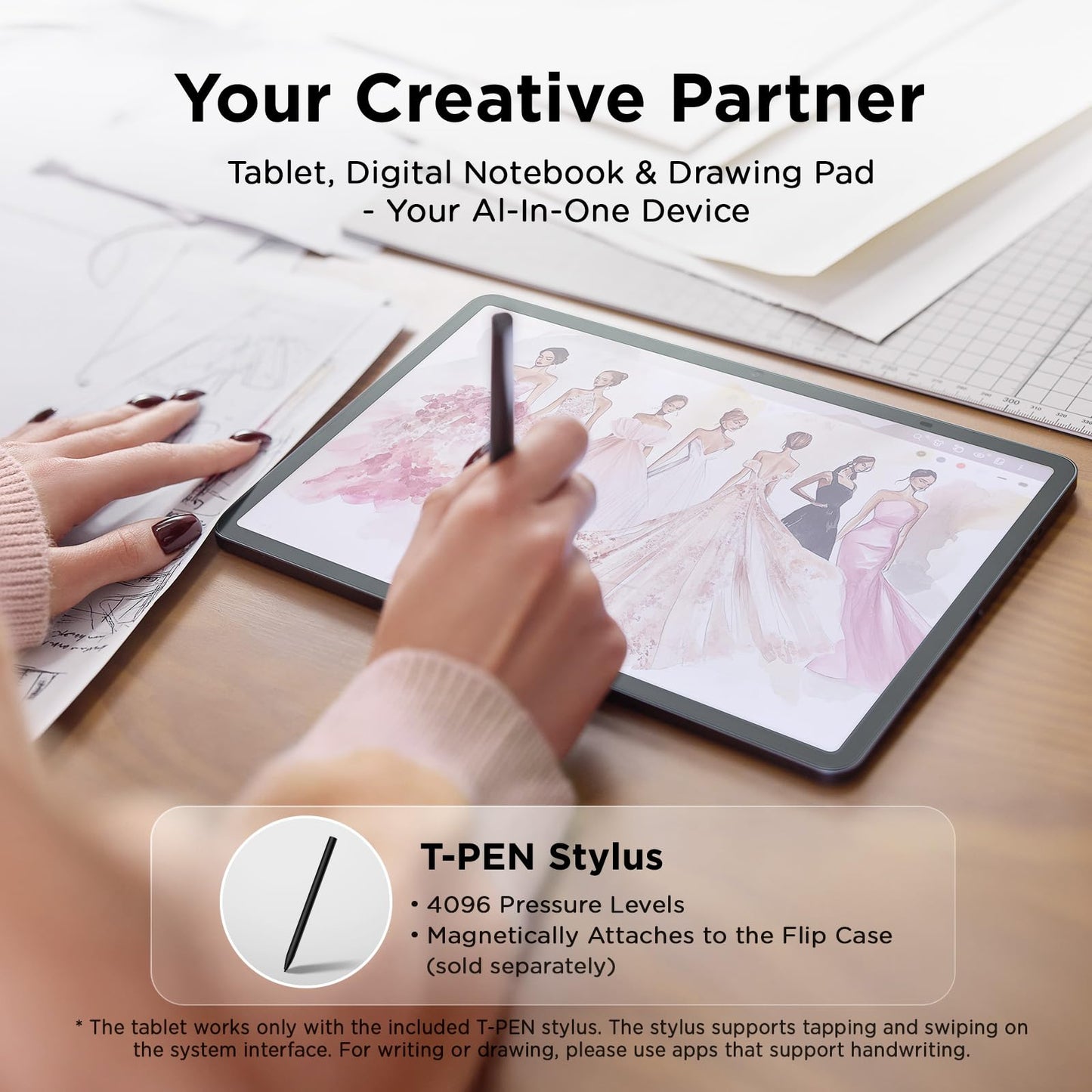 TCL NXTPAPER 11 Gen 2 Android Tablet, 11" Drawing Pad & Digital Notebook, NXTPAPER 4.0 Display, 4096-Level Stylus Compatible, Android 15, AI Tools, 6+6GB RAM, 64GB Storage, 8000mAh Battery, Gray