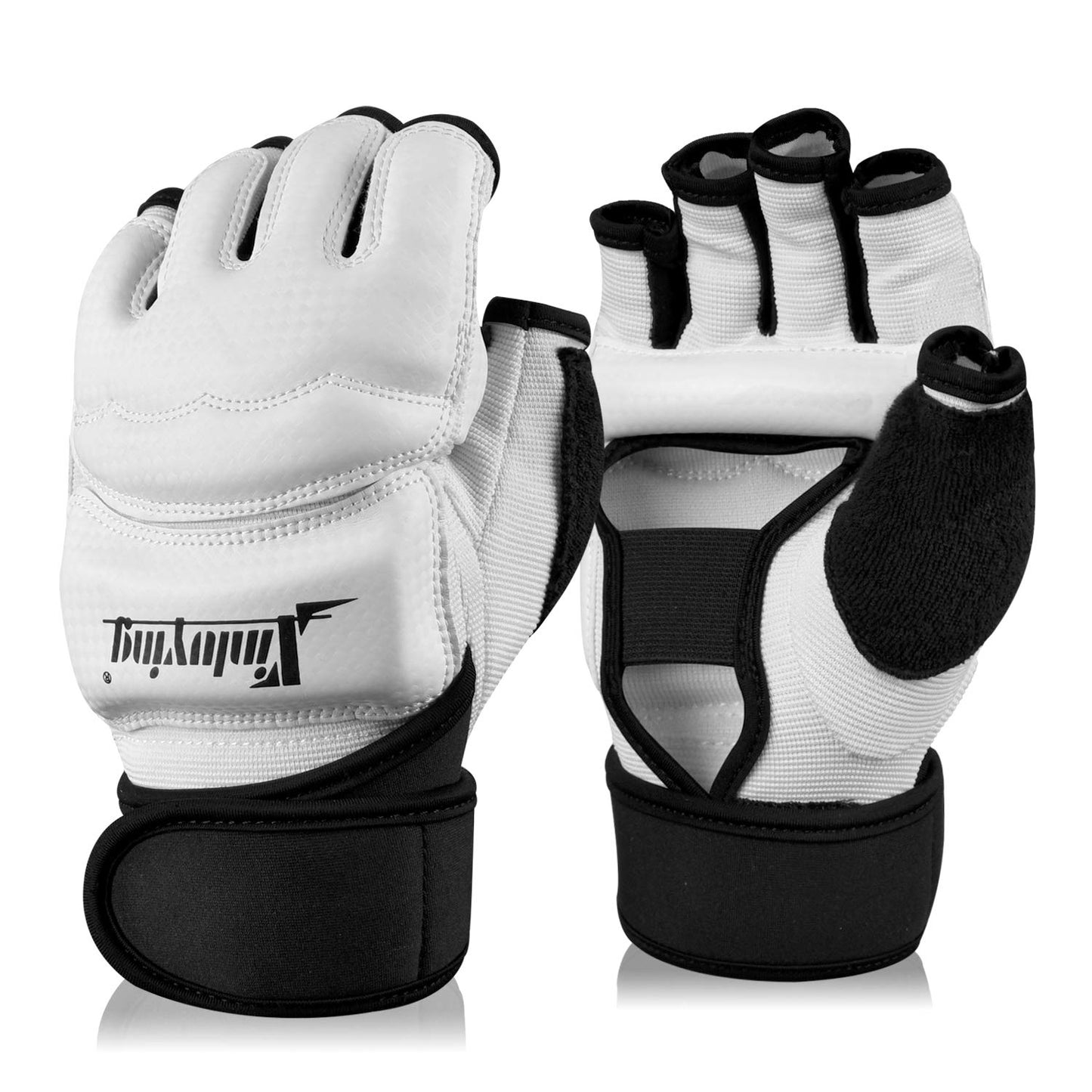 Xinluying Punch Bag Boxing Martial Arts MMA Sparring Grappling Muay Thai Taekwondo Training PU Leather Wrist Wraps Gloves