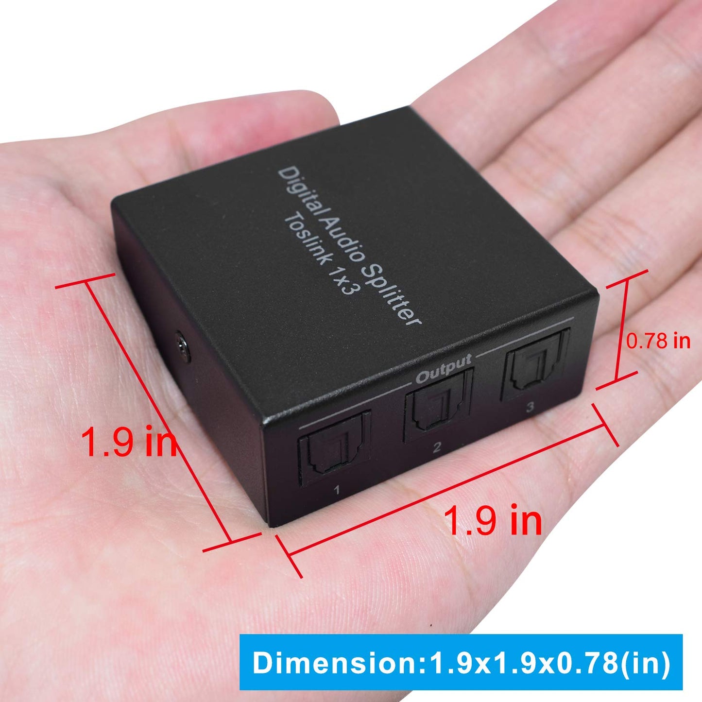 3 1 3 LPCM 2.0/DTS/Dolby PS4, Port Toslink Splitter, Digital Optical Audio Splitter Input Output, SPDIF Toslink Fiber