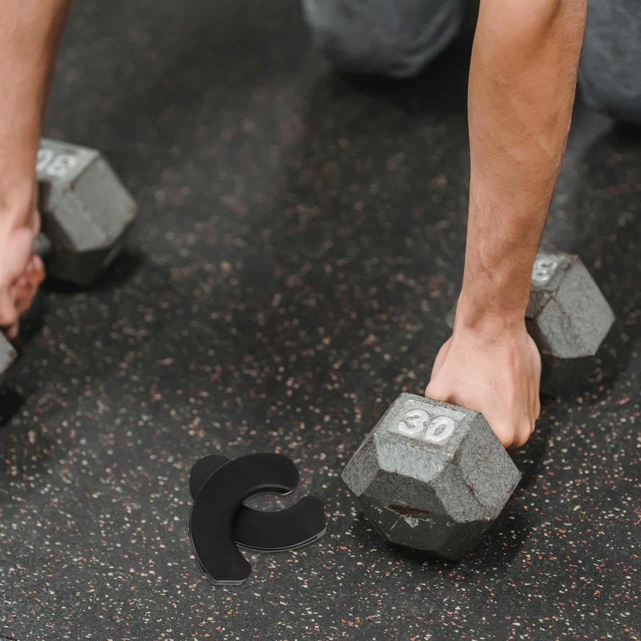 BESPORTBLE Deadlift Jack 20pcs Dumbbell Pads Practical Dumbbell Holders Replacement Parts Exercise Equipment Home Gym Fitness Supplies Black Powerlifting Chock
