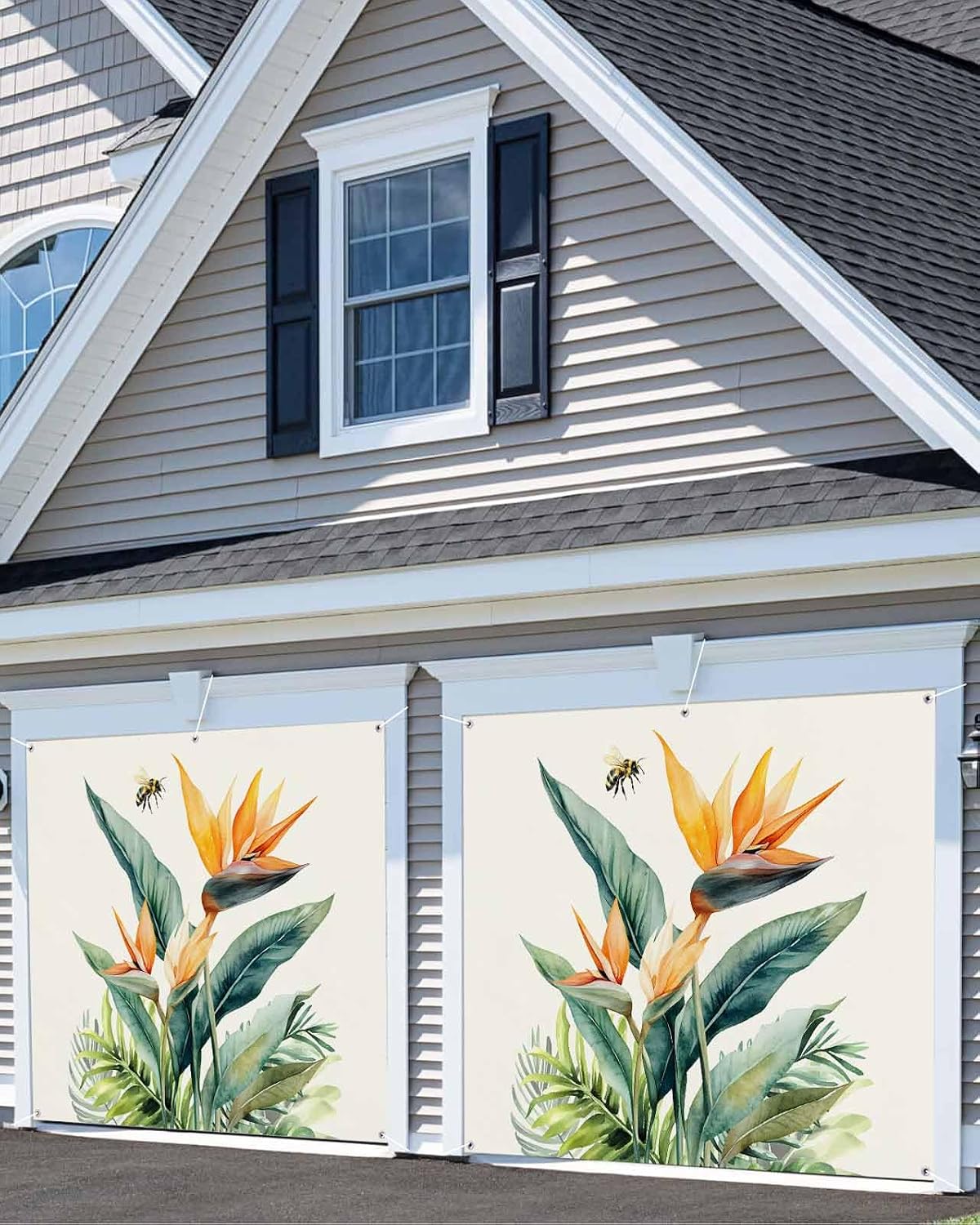 Womeyetok 6 13ft Summer Bird of Paradise Garage Door Banner Decorations x Tropical Plant Large Garage Door Covers