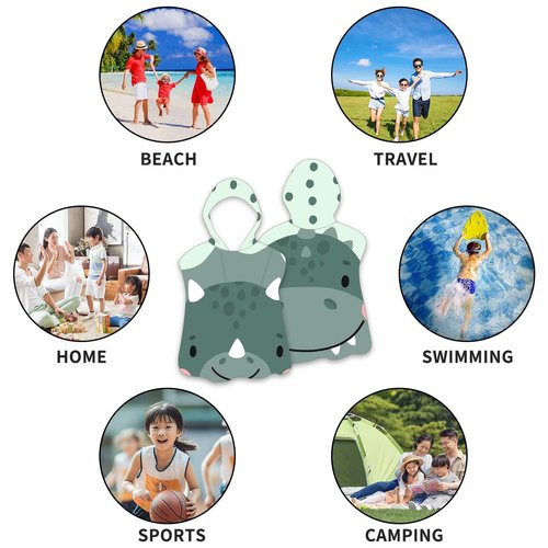 Athaelay Soft and Absorbant Kids Beach Towel Poncho Cute Stylish Cartoon Hippo Print Gift for Child Toddler