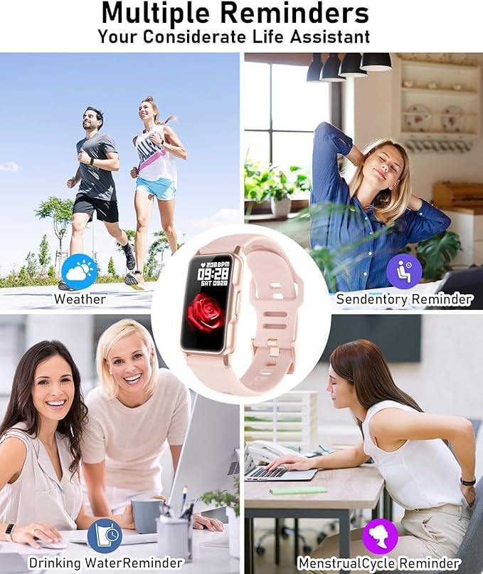 Smart Watch Fitness Tracker with 24/7 Heart Rate, Blood Oxygen Blood Pressure Monitor Sleep Tracker 120 Sports Modes Activity Trackers Step Calorie Counter IP68 Waterproof for Andriod iPhone Women Men