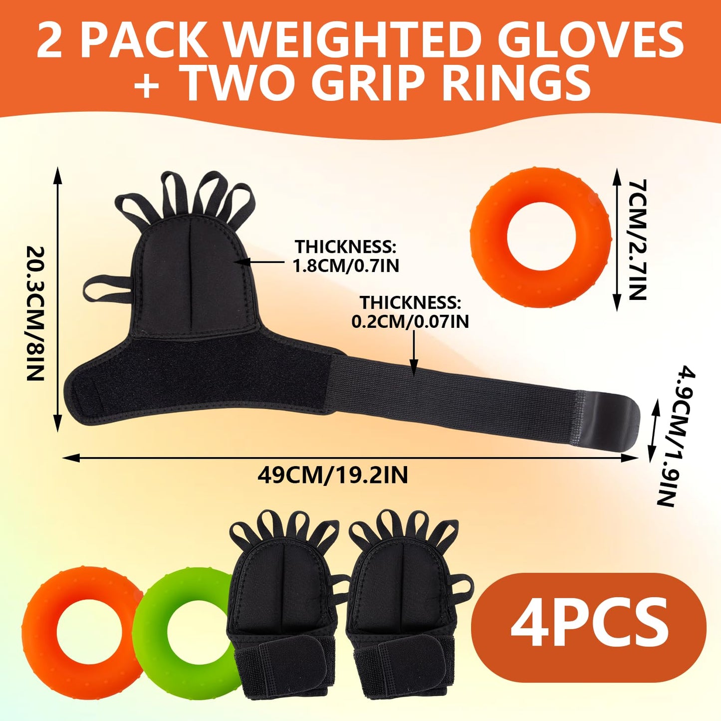 2 PCS Weighted Gloves for Tremors, Parkinsons Aids for Living, Parkinson Gadgets, Hand Grip Strength Trainer, Adjustable Wrist Weights for Hand Tremor, Aid to Improved Hand/Wrist Mobility