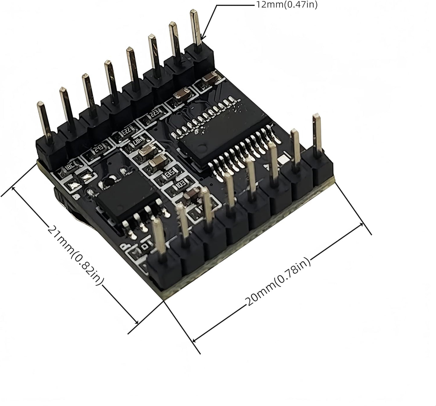 Yuuhseel 8PCS MP3 16P Mini Player Module Audio Voice Music Module Support TF Card Compatible with DFPlayer Code