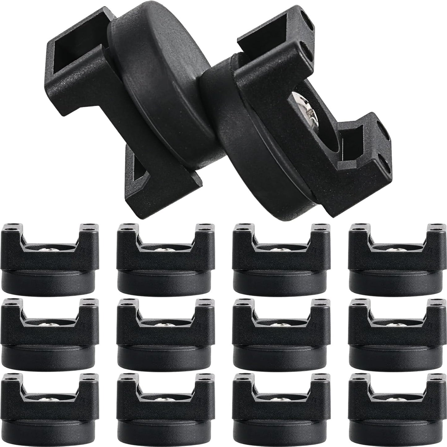 12 (22 mm) Yookeer Pcs Magnetic Zip Tie Mount Base Black Magnetic Cable Clips Wire Holder Multipurpose Cable Ties