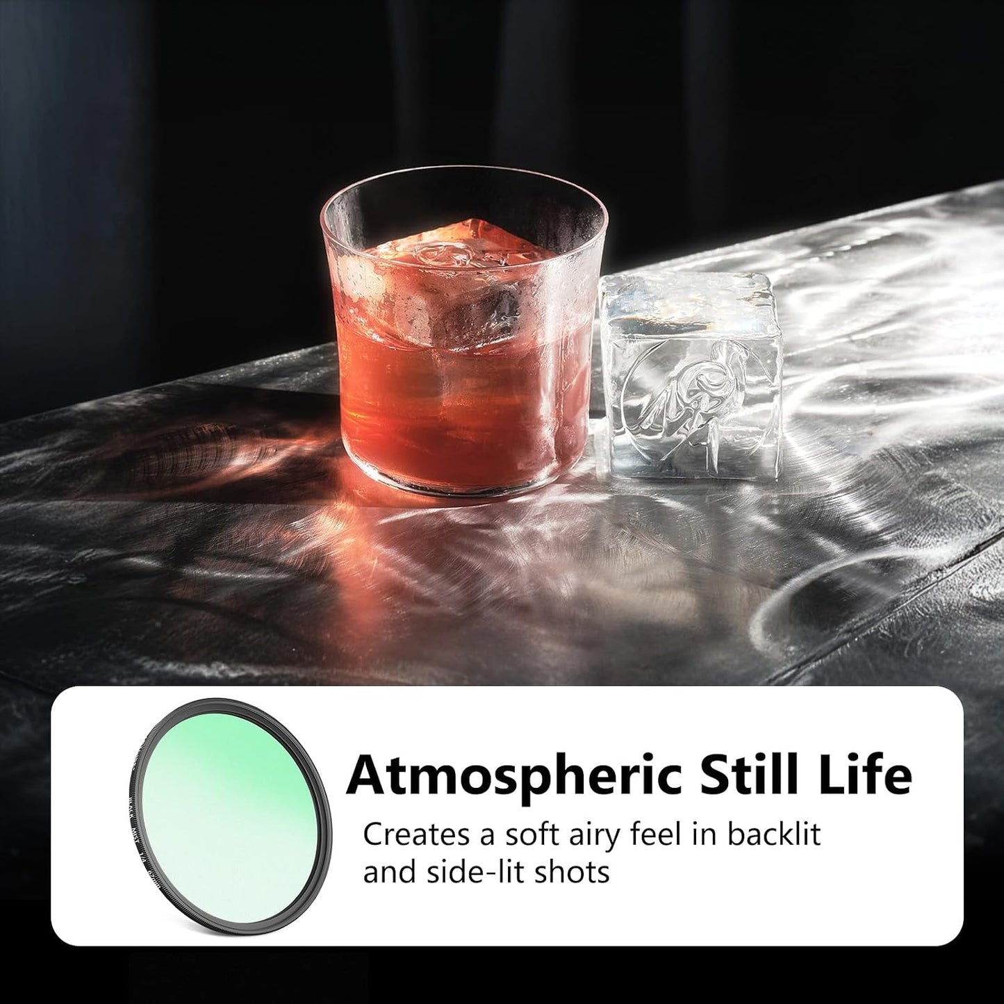 ARTCISE 1/4 67mm (46mm) Black Mist Filter - HD Optical Glass Filter for Cinematic Glow, Reduces Harsh Highlights