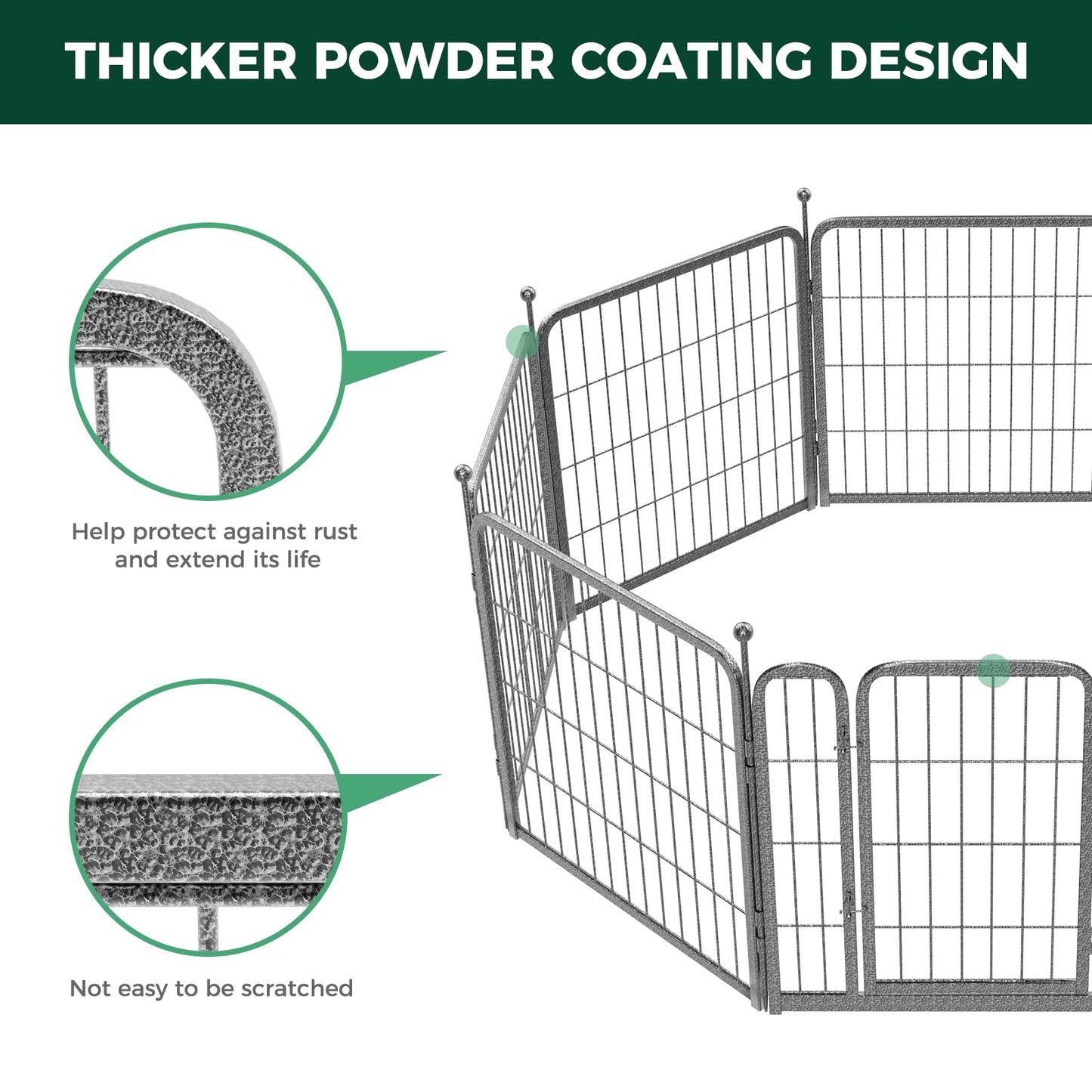 FXW Aster Dog Playpen Designed for Yard, 24inch 16 Panels