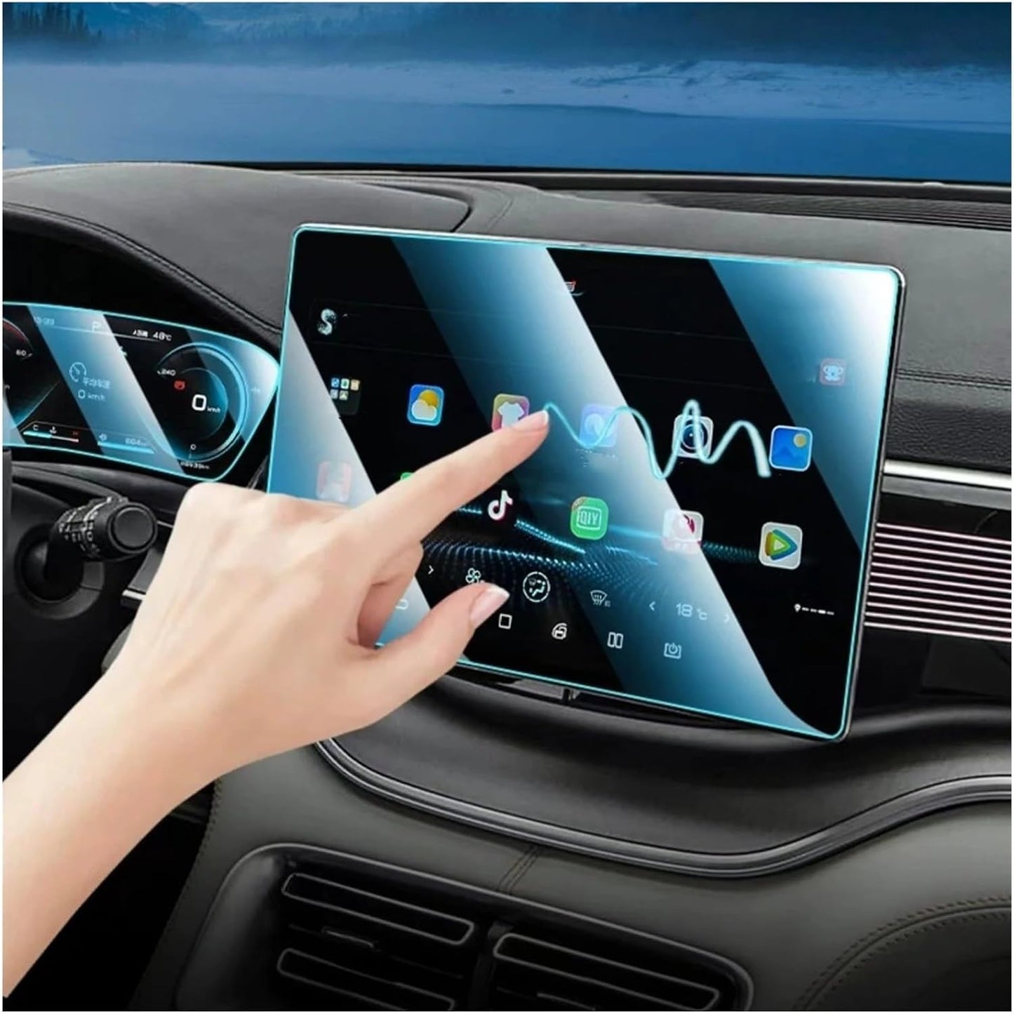 Generic 2021-2023 Film(12.3 Inch Transparent Screen Protector For BYD Song PLUS-dmi Car Infotainment Radio Navigation