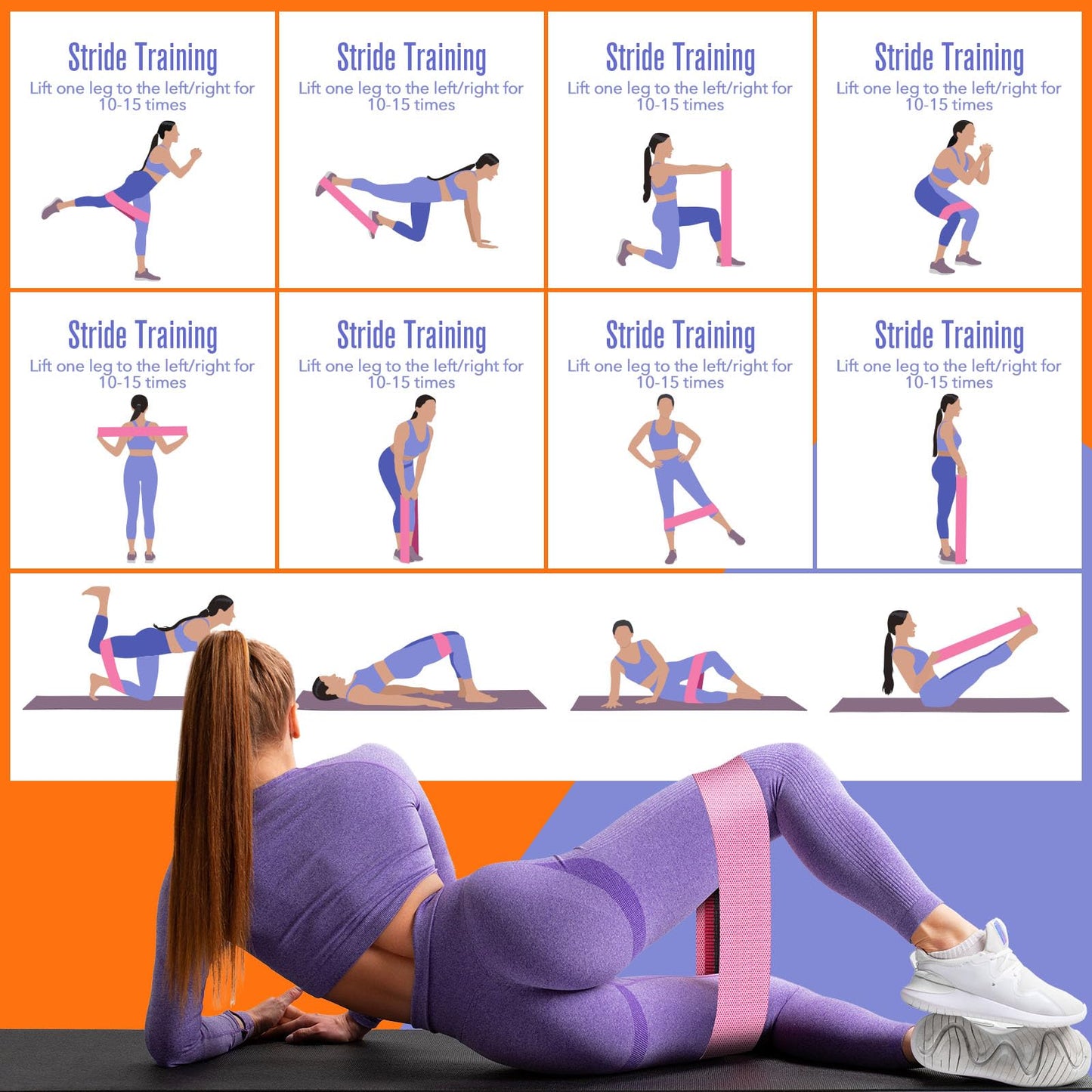 Booty & Resistance Bands – 3 Level Non-Slip Fabric Exercise Bands for Legs & Glutes, Women & Men, Squats, Hip Thigh Training, Yoga, Pilates, Home Workout