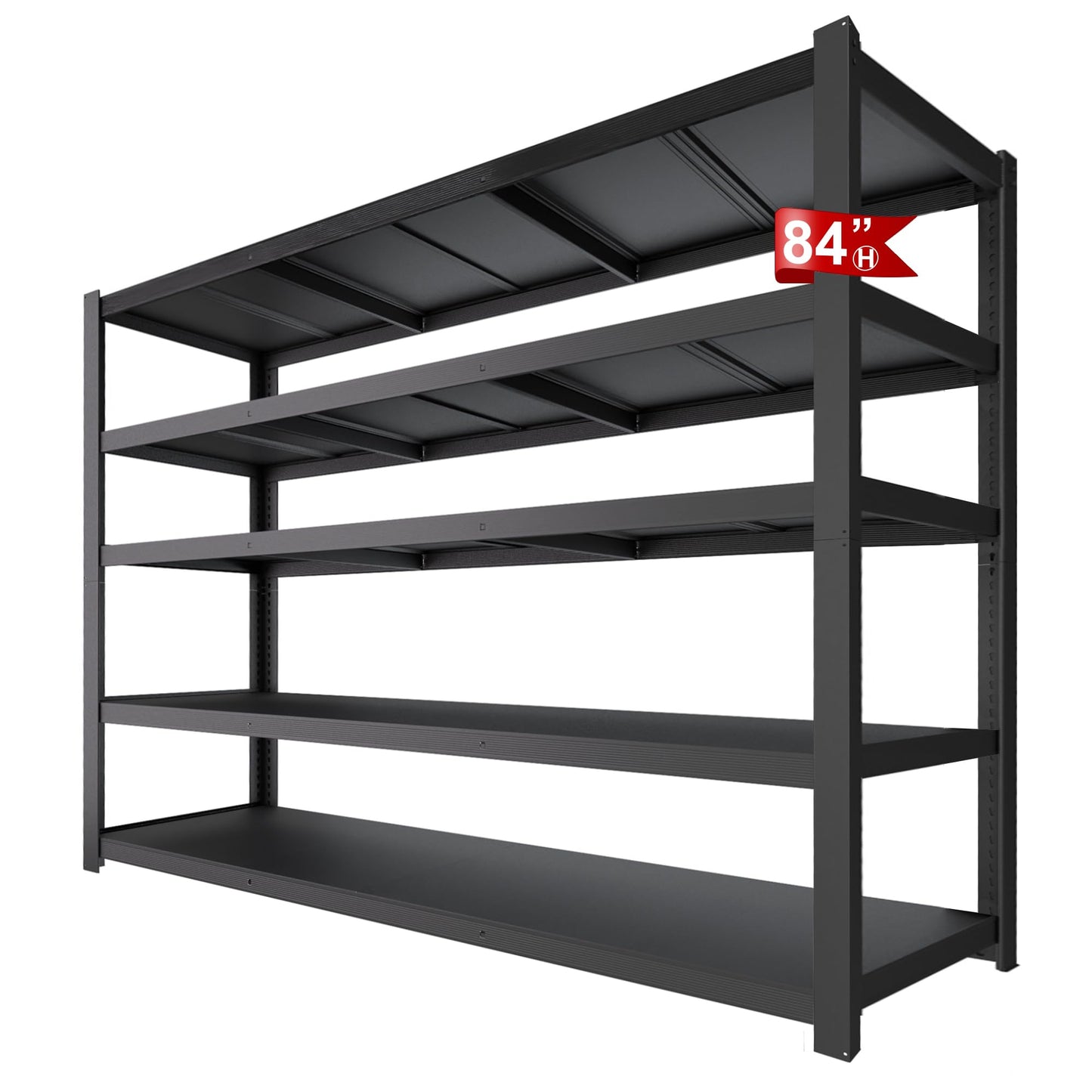 ZEUKMXOO 84" H Garage Shelving,Storage Shelves 3050LBS Heavy Duty Storage Shelves,Adjustable Metal Shelving,for Garage,Warehouse,Basement,Pantry 84" H x 55" W x 24" D
