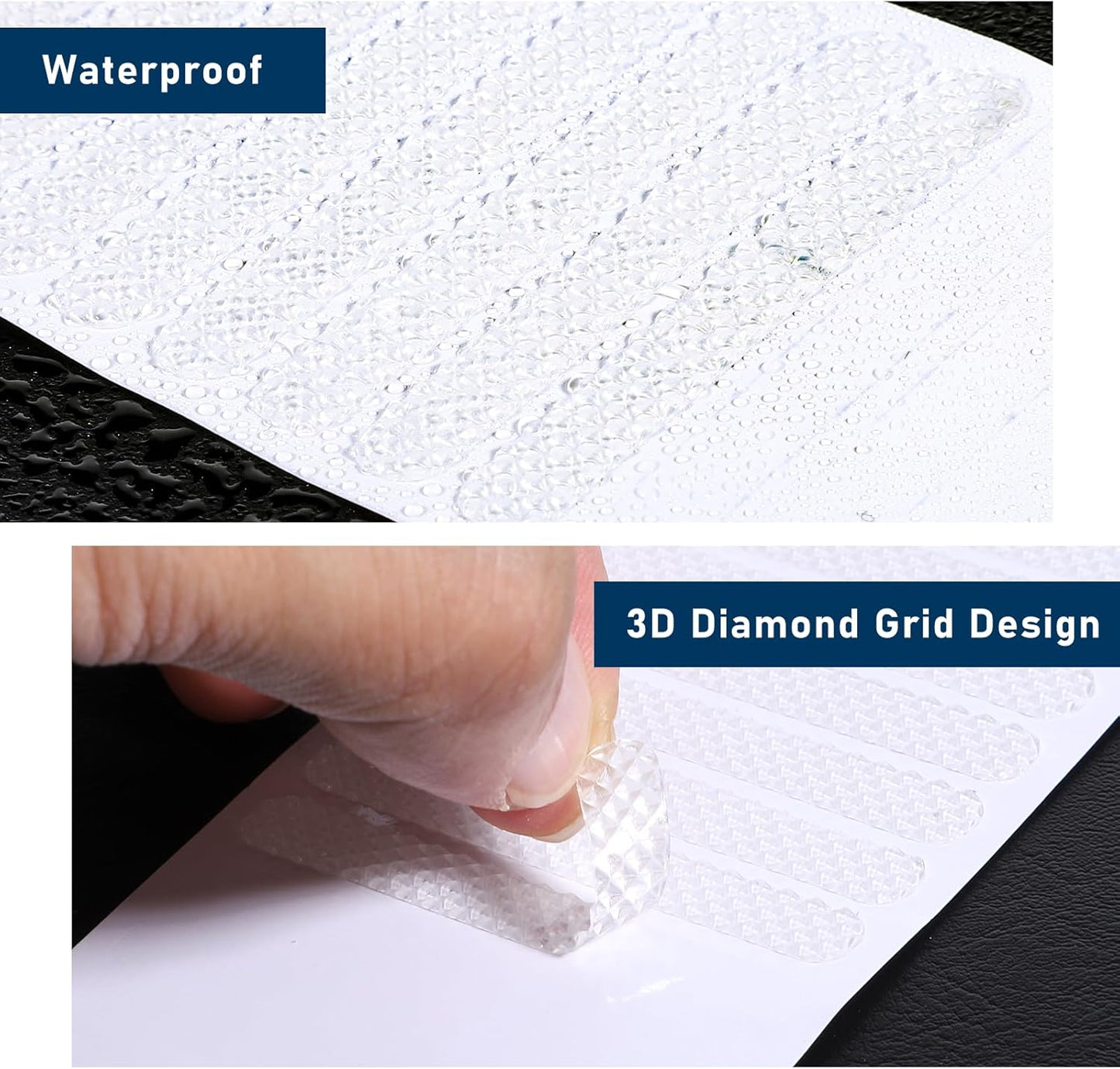 Ajcotahm 20 PCS Cell Phone Grip Tape, Non Slip Side Sticker Adhesive Grippy Bumper Frame Stickers Rubber Stickers