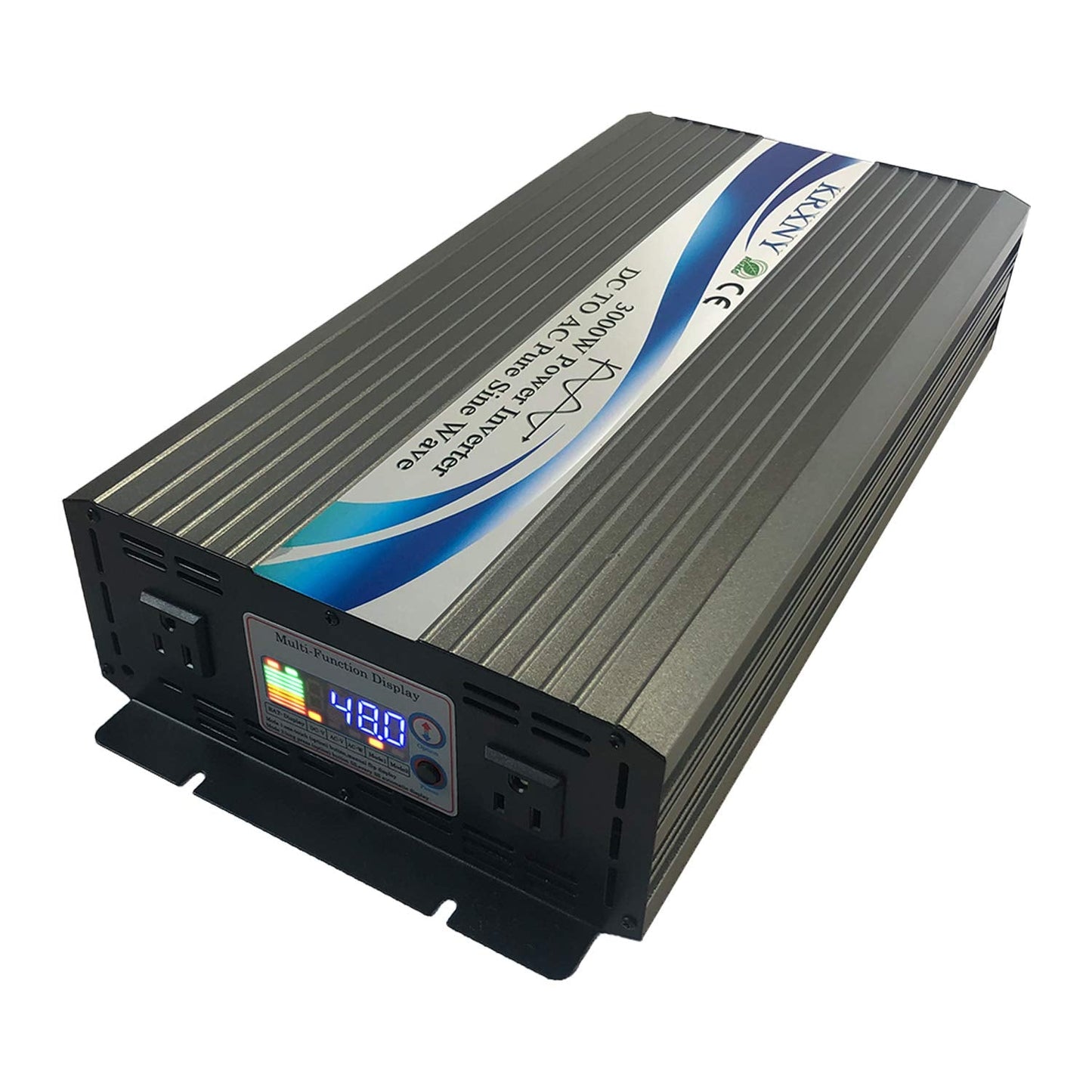 KRXNY 3000W Off Grid Pure Sine Wave Power Inverter 48V DC to 110V 120V AC with LCD Display for RV Camping Truck Home Solar