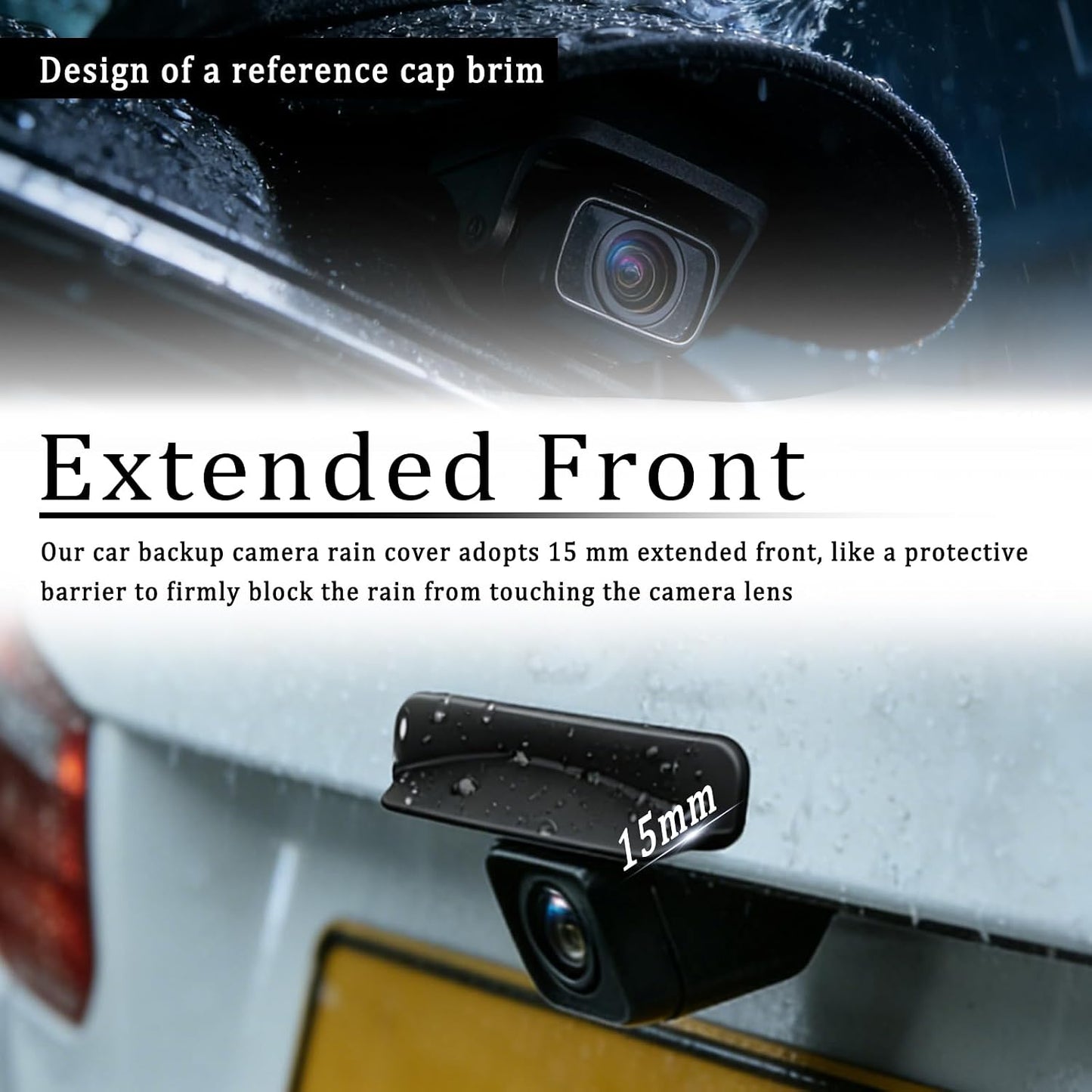 Salior New Backup Camera Rain Shield for Car,Silicone Reverse Camera for Car Rain Shield with Extended Design to Block