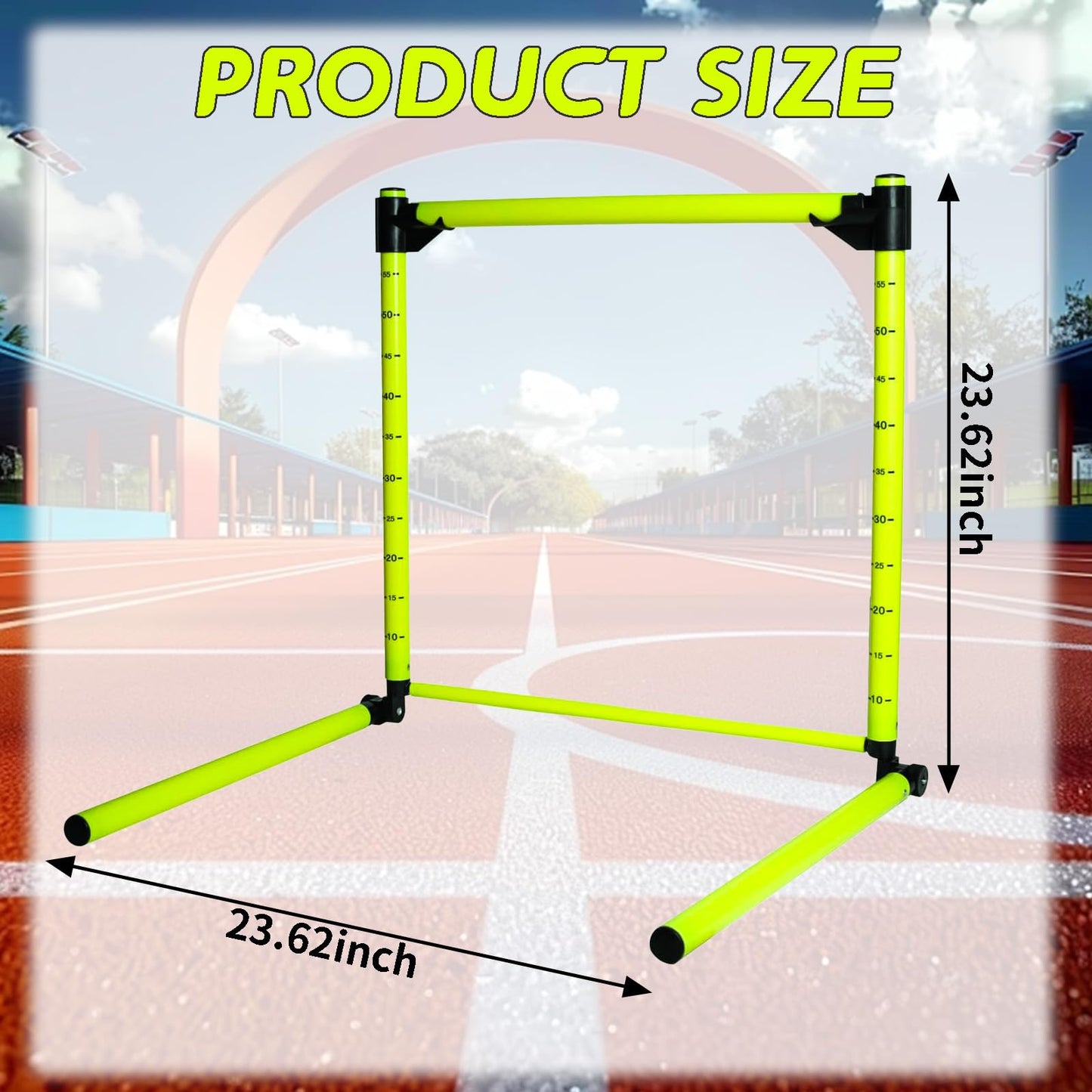 3PC Adjustable Hurdles with 3 Carring Bags, Detachable Agility Training Equipment with Scale, Football Practice Hurdle, Indoor & Outdoor Jumping Speed Hurdles for Athletes, Soccer, Basketball