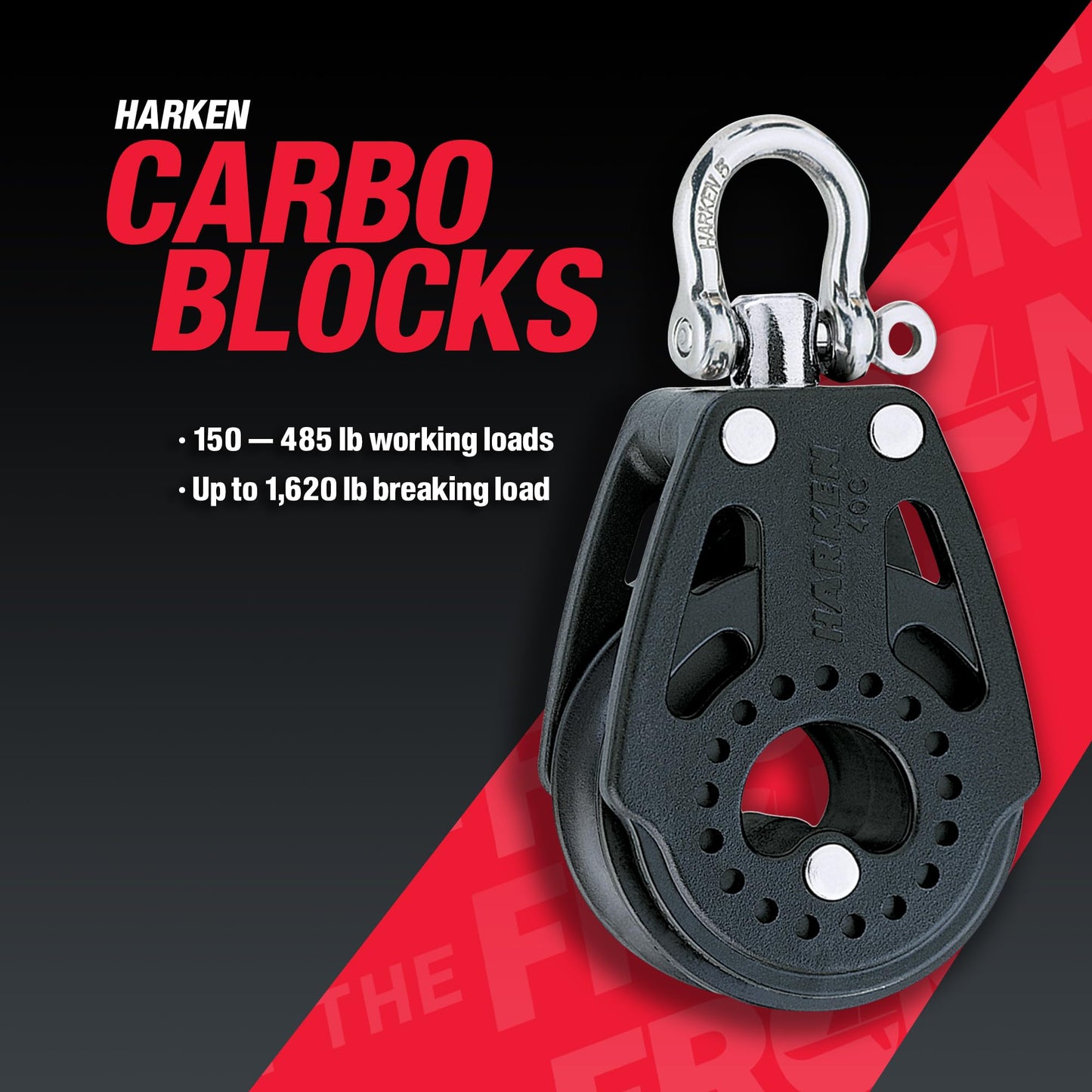 HARKEN Premium Sailing 40mm Carbo Boat Block, Part 2636