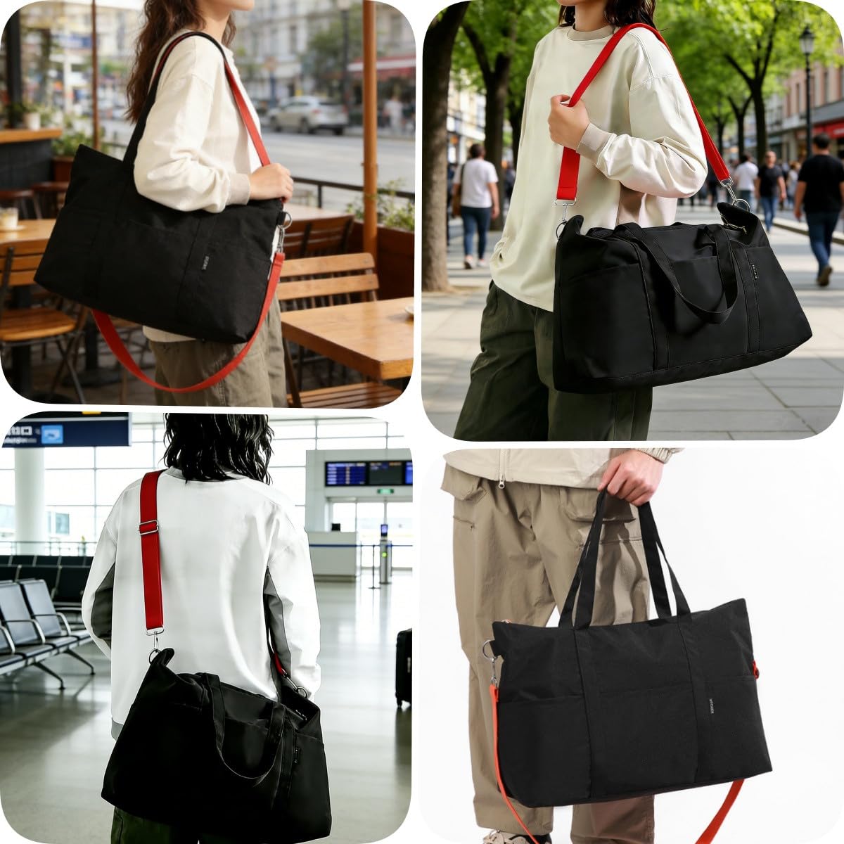 GuaShuo Women Tote Handbag Versatile for Work Study Travel Shopping with Multiple Compartments Laptop Bag and Everyday Use (fense)