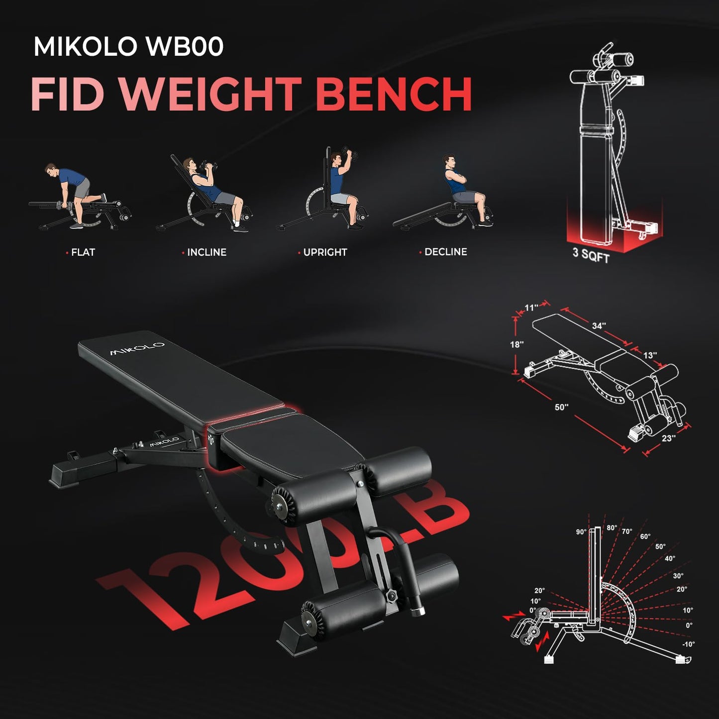 Mikolo Smith Machine with Weight Stack, Power Cage Home Gym System with LAT Pulldown & Cable Crossover, Multi-Functional Trainer with Dual Pulley System, BP 230lbs
