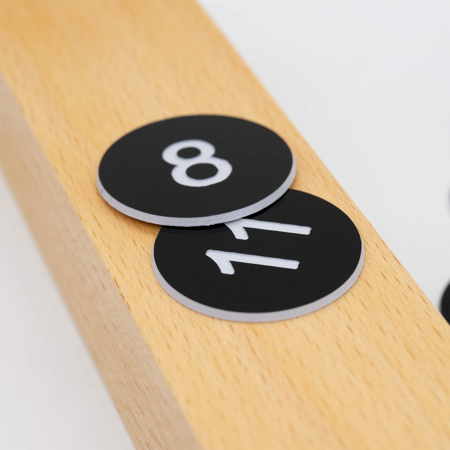 StayMax Plastic Number Tags Engraved Numbered Tags Without Hole (1-50, Black)