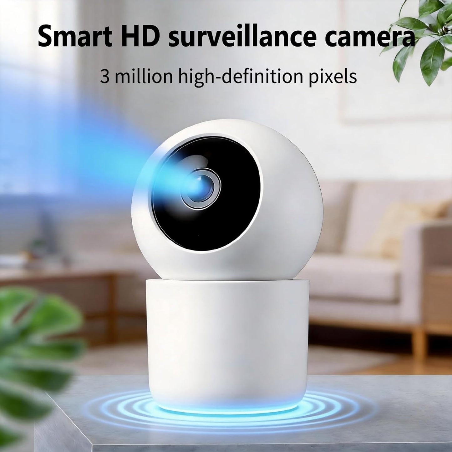 Jinvocloud 2K 3MP, 345 (128G 2 Indoor Pan/Tilt Home Security Mobile Tracking Camera Degree Wireless WiFi Webcam/Monitor