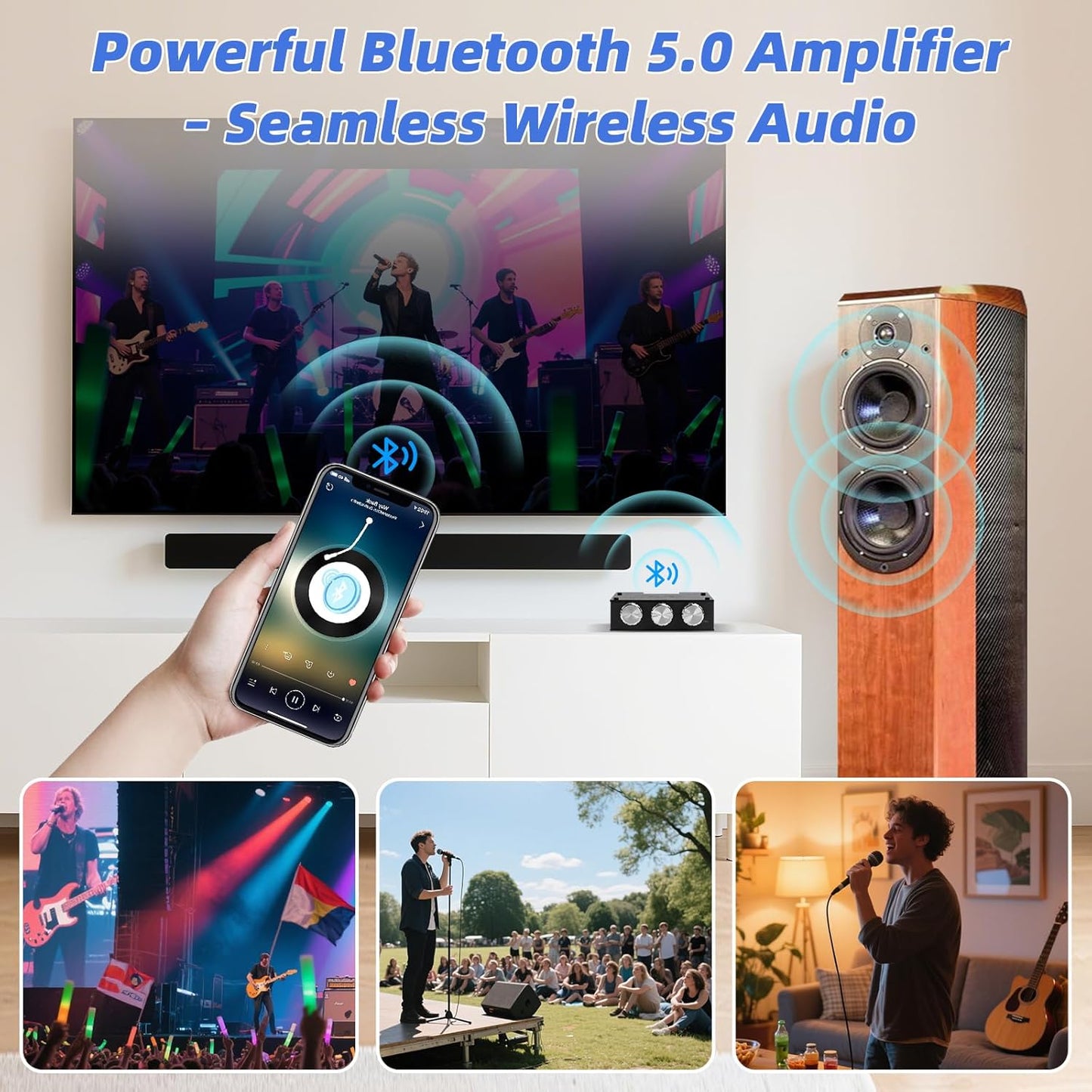Cozychord ZK-1002T 5.0 200W 2.0 12V-24V Bluetooth Stereo Amplifier Board, HiFi Channel Mini Audio Amp Module