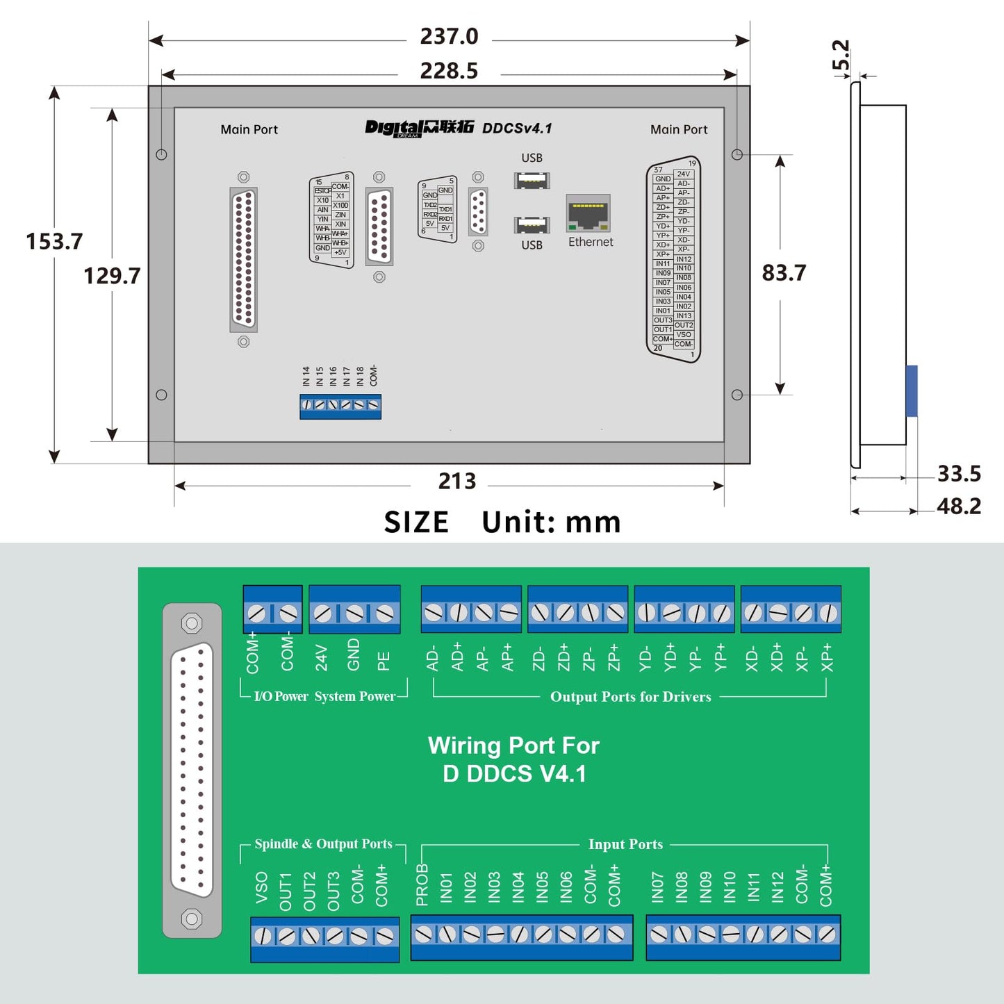 CNCTOPBAOS 4 Axis CNC Controller DDCSV4.1,PLC Offline Stand Alone System Replace Mach3,Slave Stepper Servo Motor Motion Controller for CNC Router Engraving Lathe Milling Machine