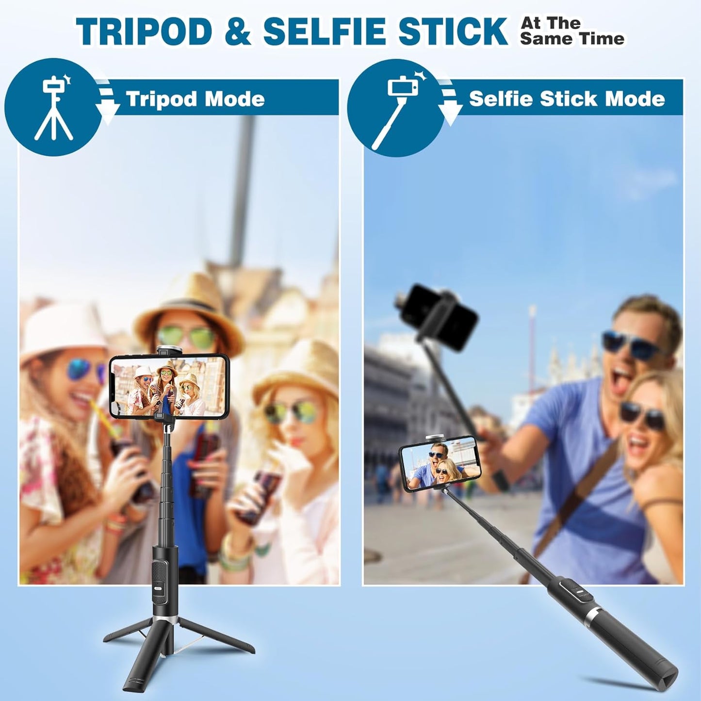 Davidlinlin 3 1 4 7 inch in Phone Tirpod, Selfie Stick and Phone Holder, iPhone Tripod with Remote Control, Lightweight