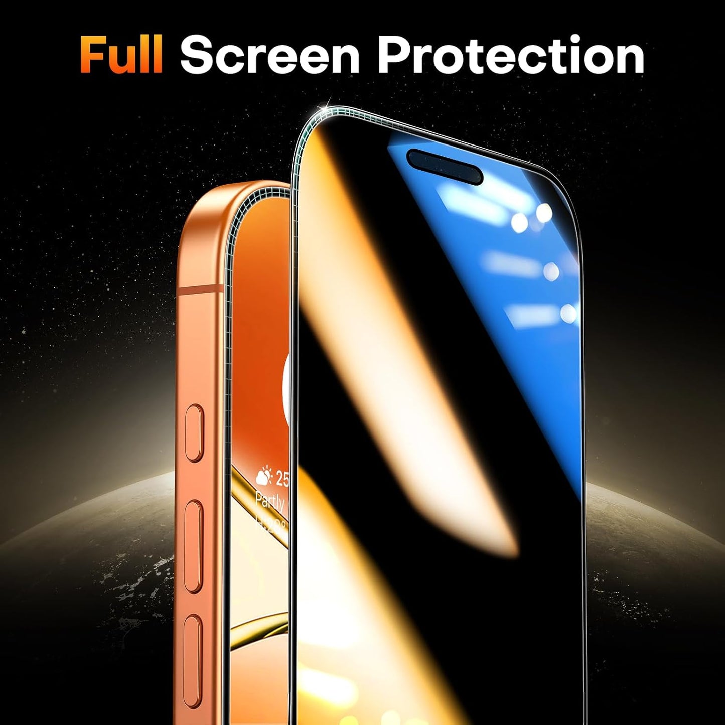 17 16 6.9 inch 9H 17 2 Pack TOCOL Privacy Screen Protector for Pro Max / Pro Max Hardness Military Grade Shatterproof