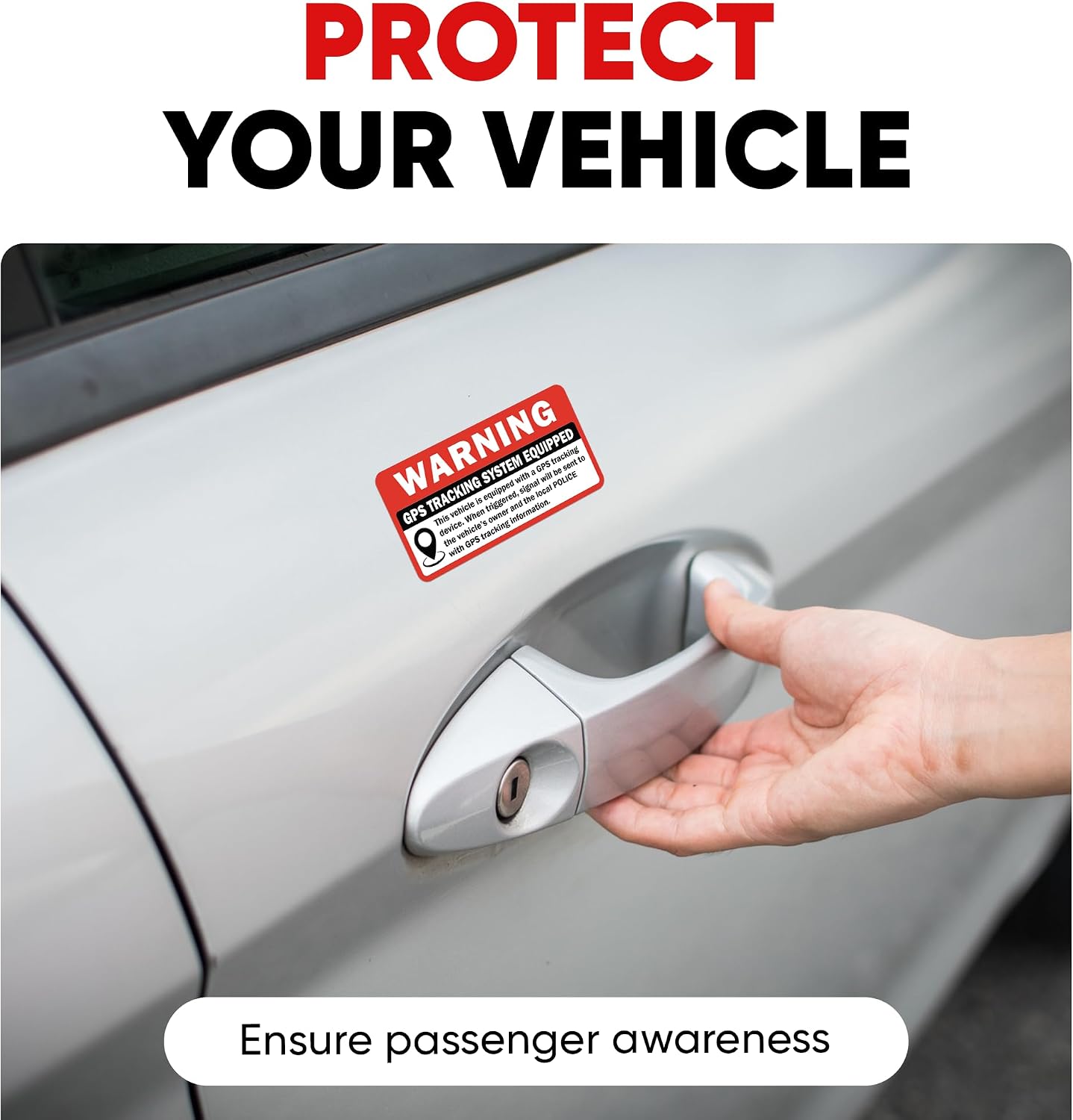 Sticky Expressions (8 3" 1.5" GPS Tracking Sticker For Car Pcs), Size by - Strong Adhesive, Durable, Waterproof, UV