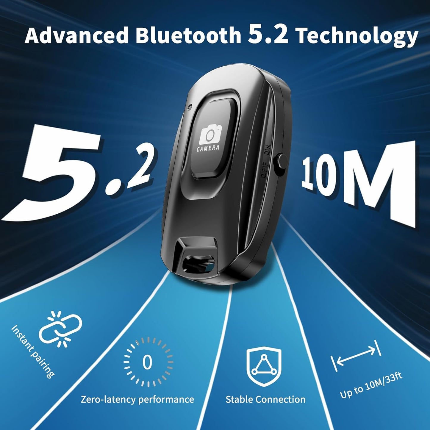 MAIRAN 2 Pack Rechargeable Wireless Camera Remote Shutter for iPhone and Android Smartphones, Bluetooth Phone Remote