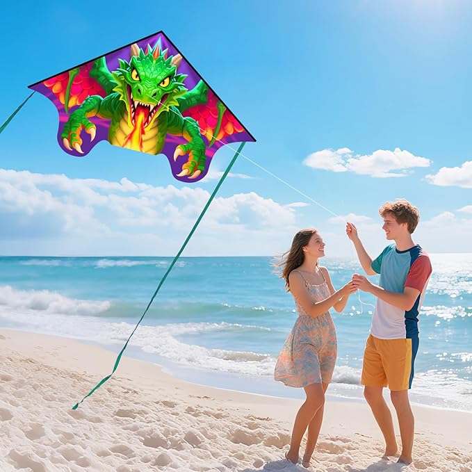 Xida Kites for Kids Ages 4-8, Large Kite for Adults, Easy to Fly Beach Kites with Handle and String,Perfect for Beginners,Beach,and Outdoor Flying Fun