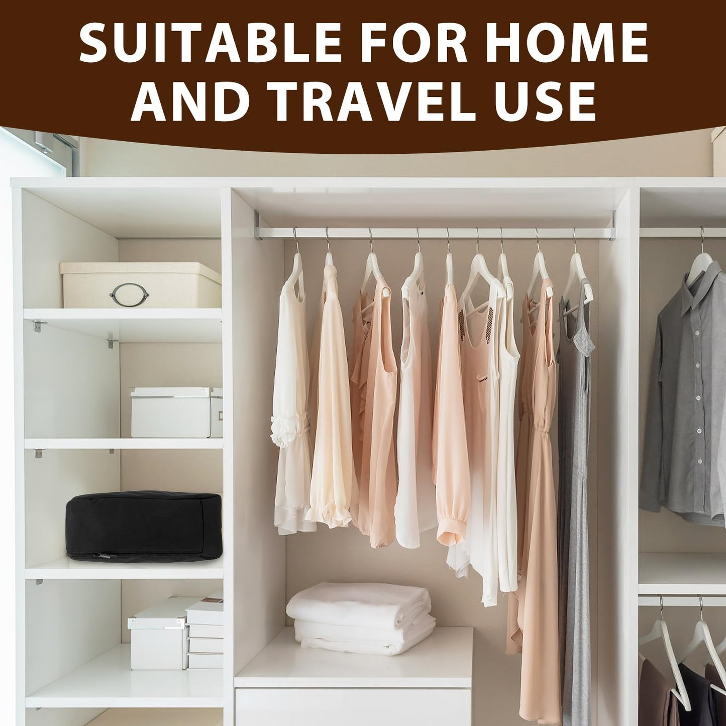 Travel Steamer Bag for Conair Clothes Steamer Travel Irons Carrying Case Portable Storage Bag Handheld Steam Iron Organizer Holder w Hanging Buckle Strap for Steam Iron and Other Accessories, Bag Only