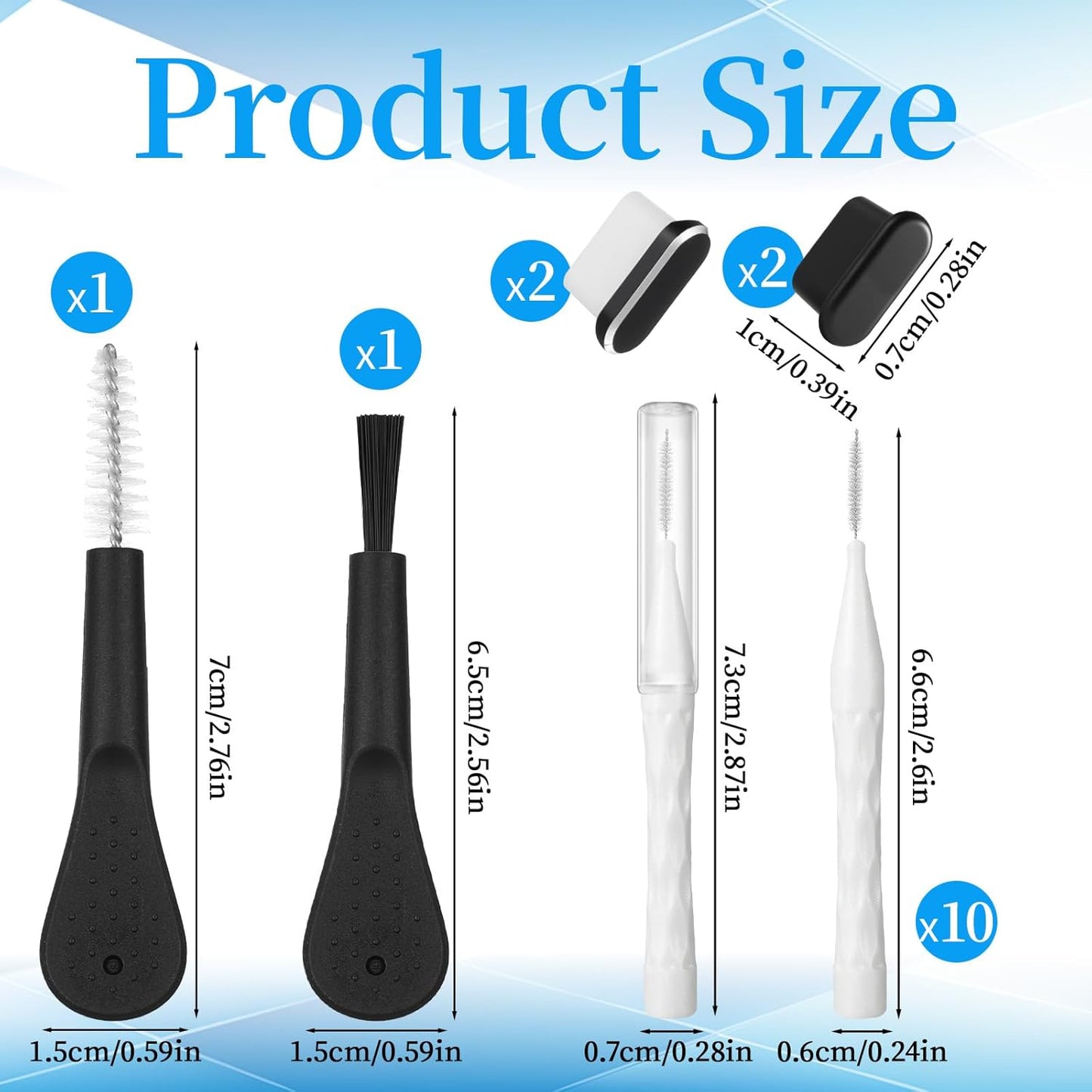 Aphumedc 16 Pack Phone Charger Port Cleaner Kit, Anti-Clogging Mini Brushes Cleaner, Reusable Speaker Cleaning Tool