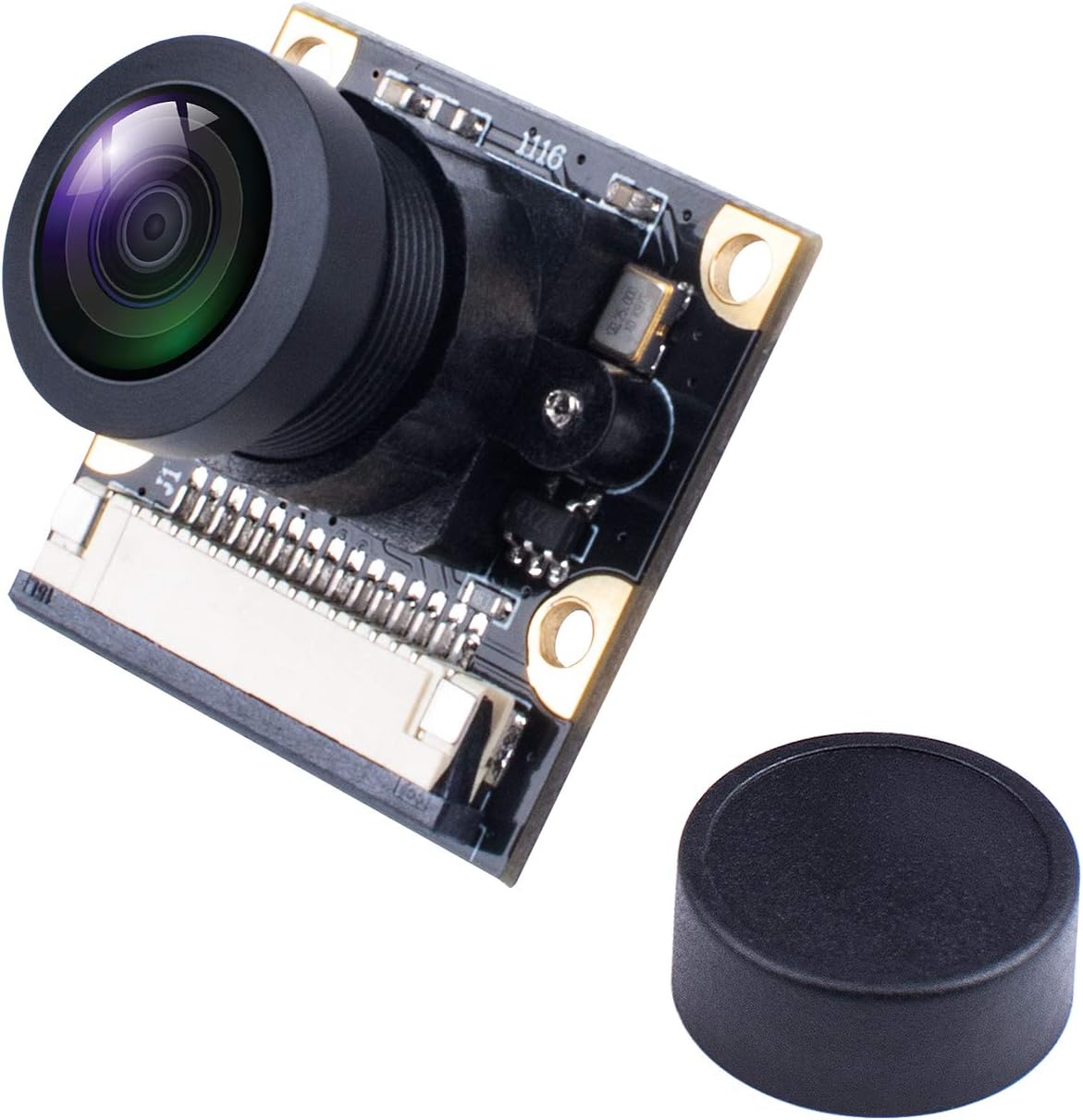Smraza 5 1080p OV5647 4 3 3 2 Camera Module Megapixels Sensor, Adjustable Focus Wide Angle Fish-Eye Lens Webcam