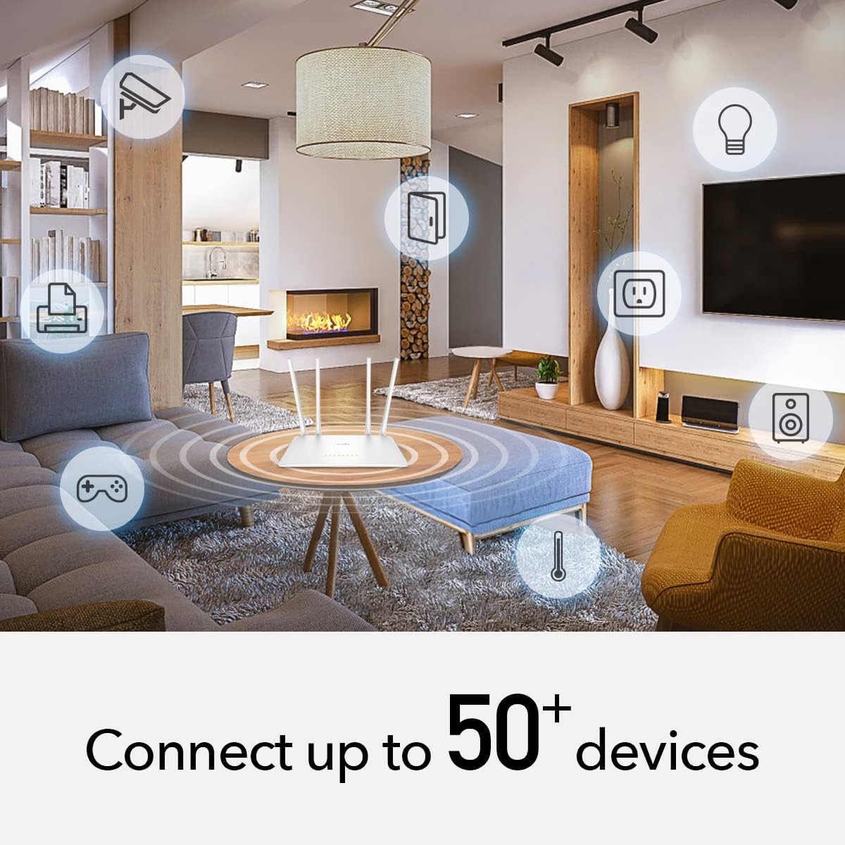 Cudy AC1200 5GHz 10/100Mbps 4x5dBi WR1200 Smart WiFi Router Extender, Access Point, WISP, Dual Band, LAN, Antennas