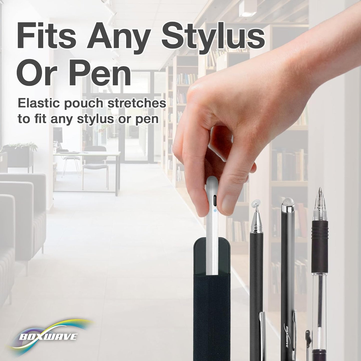 BoxWave D1 Stylus Pouch Compatible with Otofix Lite Diagnostic Tablet - Stylus PortaPouch, Pen Stylii Holder Carrier