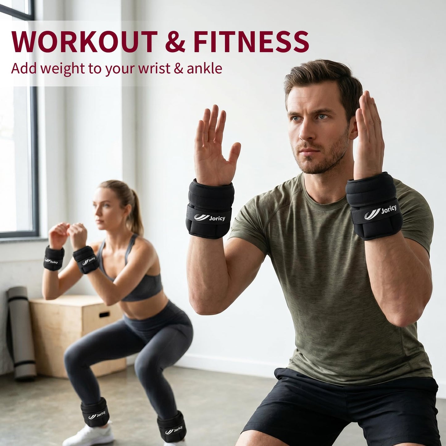 Adjustable Ankle Weights for Women Men 1/2/3/4/5/6/8/10/12/20 LBS 1 Pair Wrist Leg Arm Weights with Removable Weight, Strength Training Weight for Jogging, Walking, Running, Fitness (black, 3lbs Pair (1.5lb Each Weight))