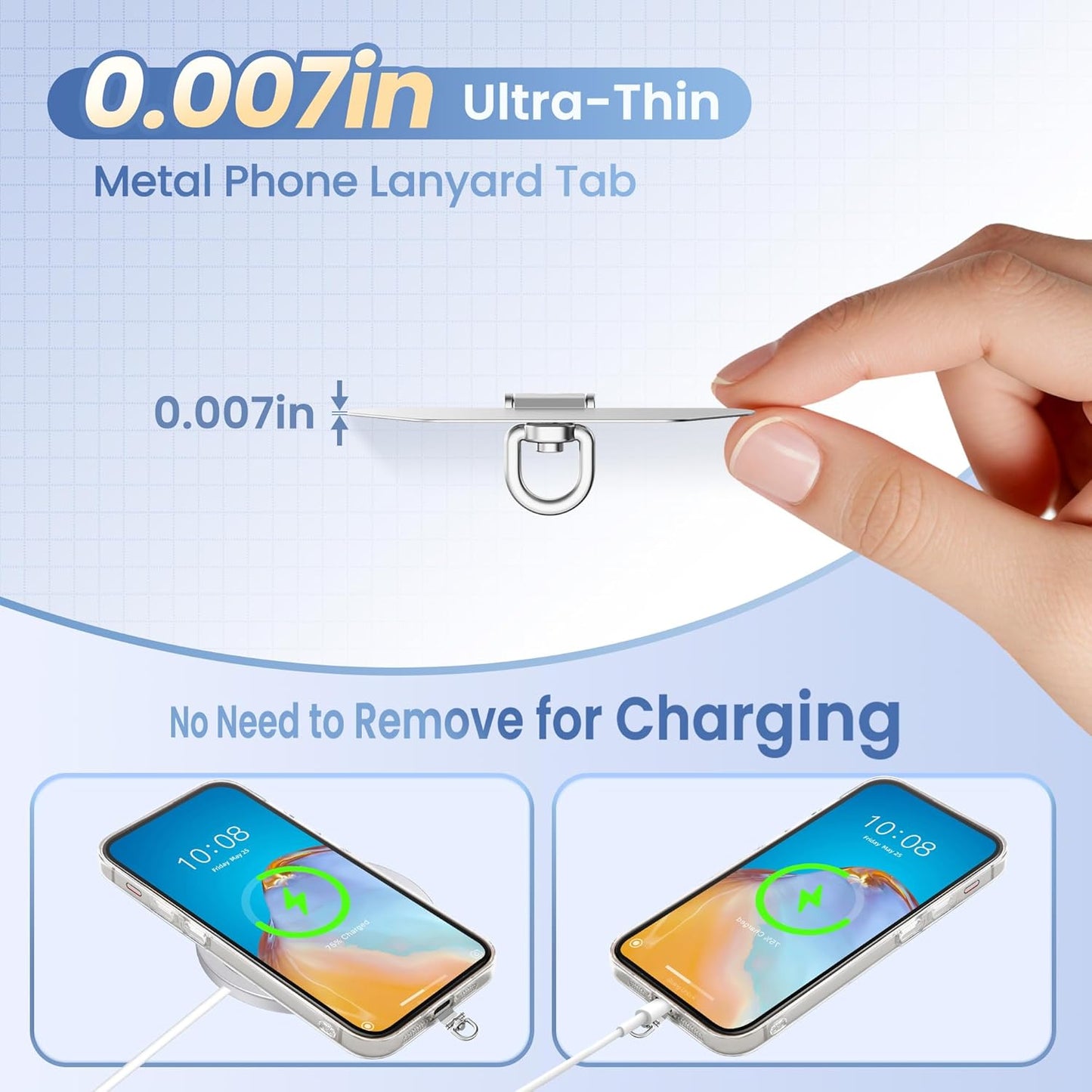 360 3 Pack takyu Metal Phone Tether Tab, Rotating Phone Lanyard Tab, Cellphone Charm Wrist Strap Hook Holder
