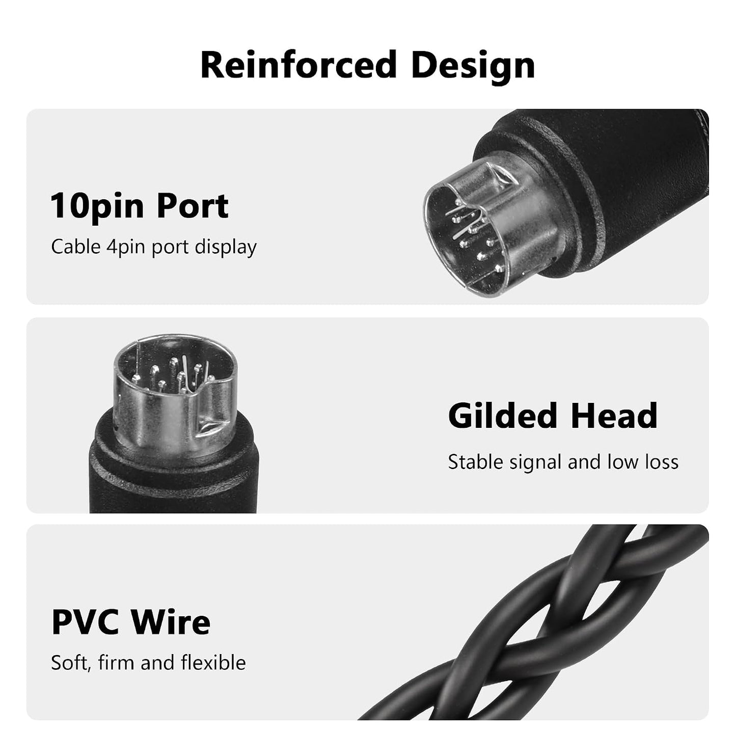 1.6FT/50CM 10 10 2 CERRXIAN S-Video Pin Mini DIN Y Splitter Connector Cable Pin S-Video Male to Female Y Splitter