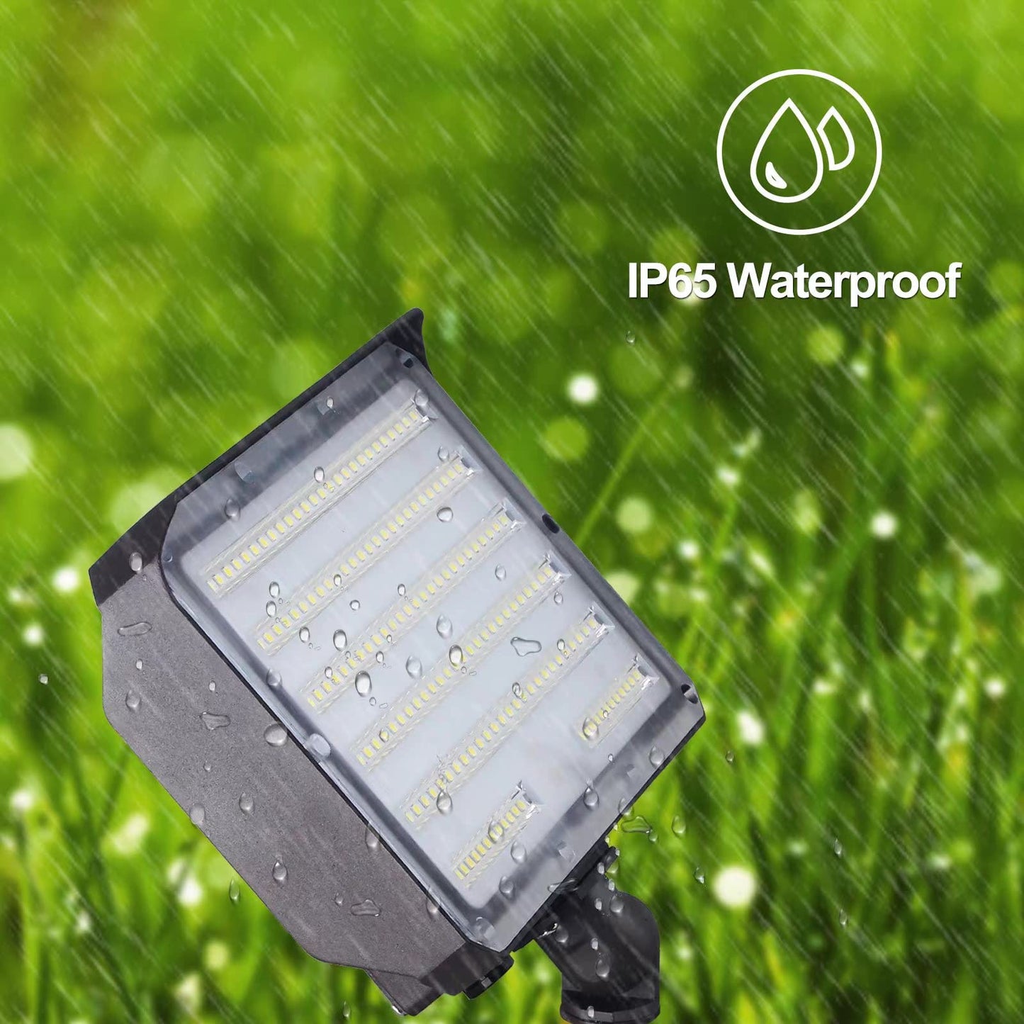 Paktonvo 100W LED Flood Light with Knuckle, Outdoor floodlight Dusk to Dawn Photocell 5000K 14000lm AC100-277V Equivalent 1000W, ETL Waterproof Wall Mount LED Security Light for Yard Garden 2 Pack